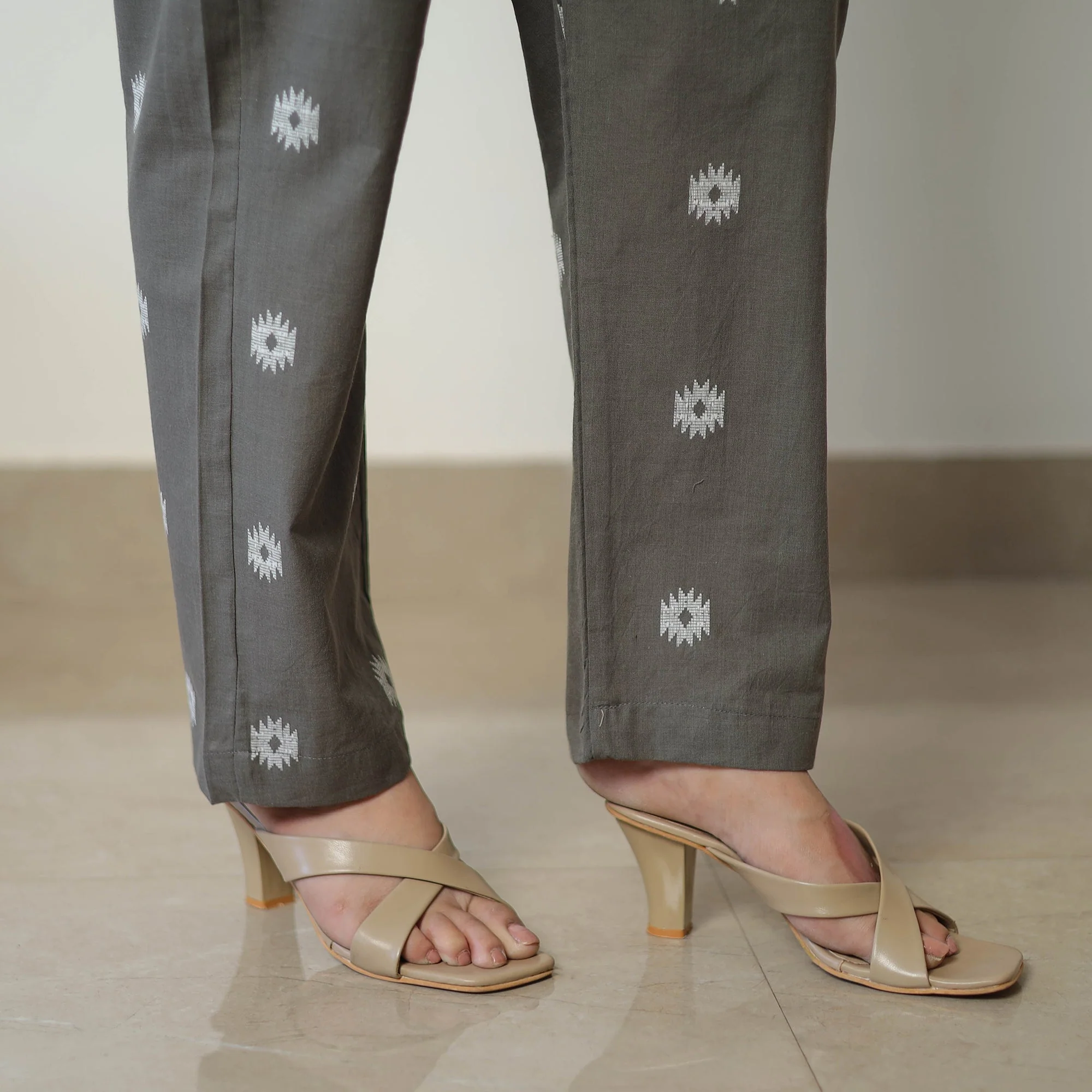 Grey - Jacquard Cotton Co-Ord Set 04 - Image 6