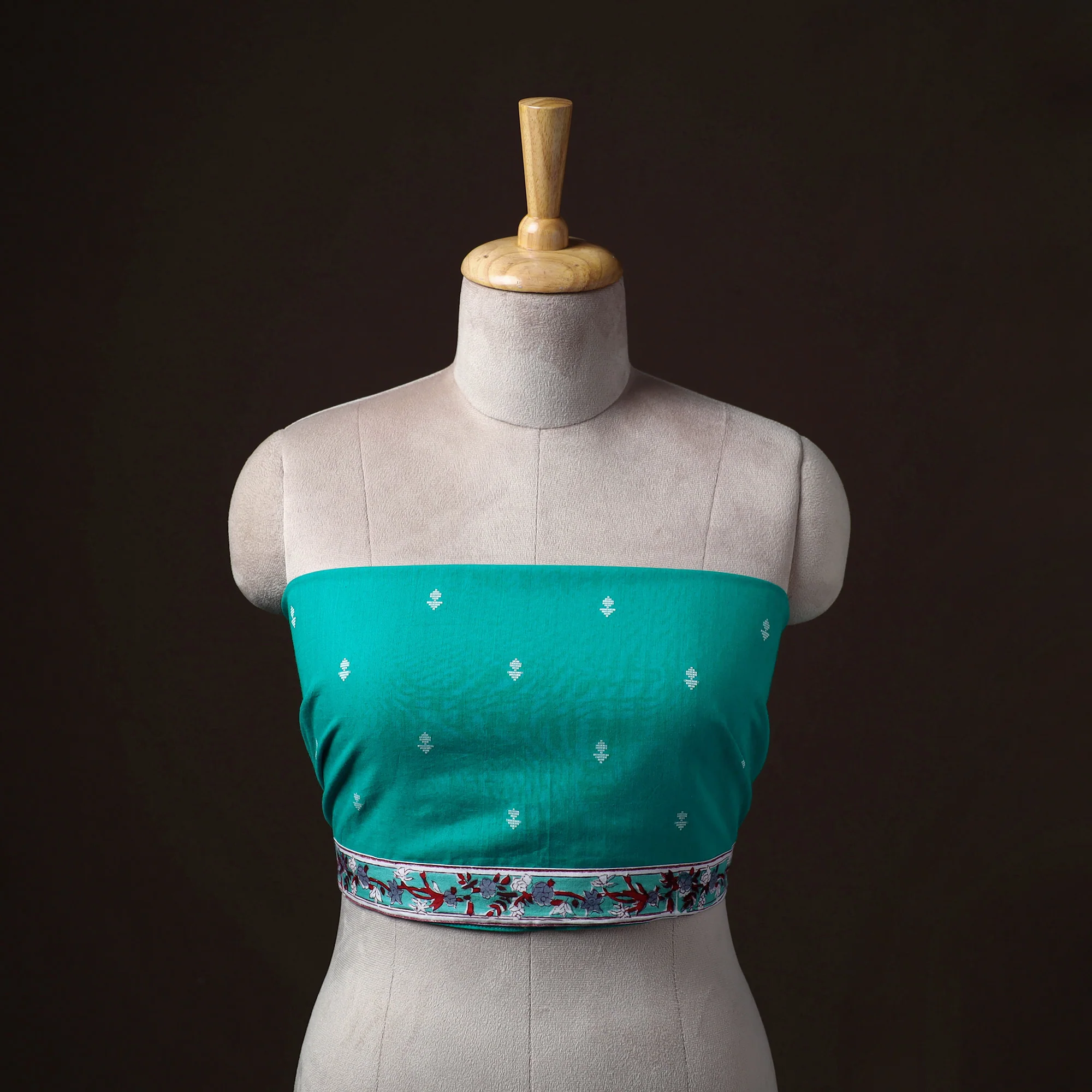 Jacquard Weave Cotton Blouse Piece 10
