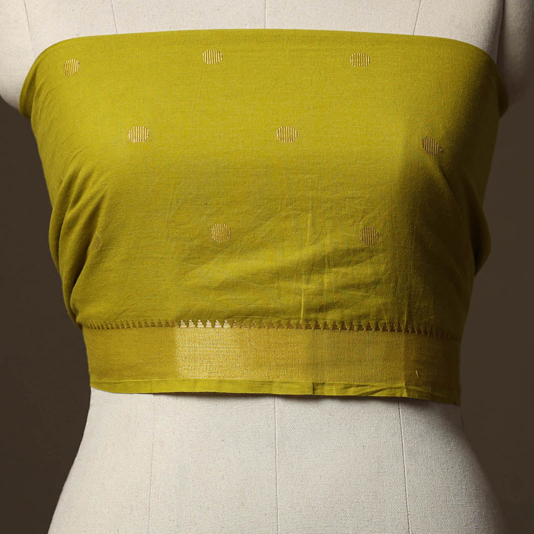 Green - Jacquard Weave Cotton Blouse Piece 40 - Image 2