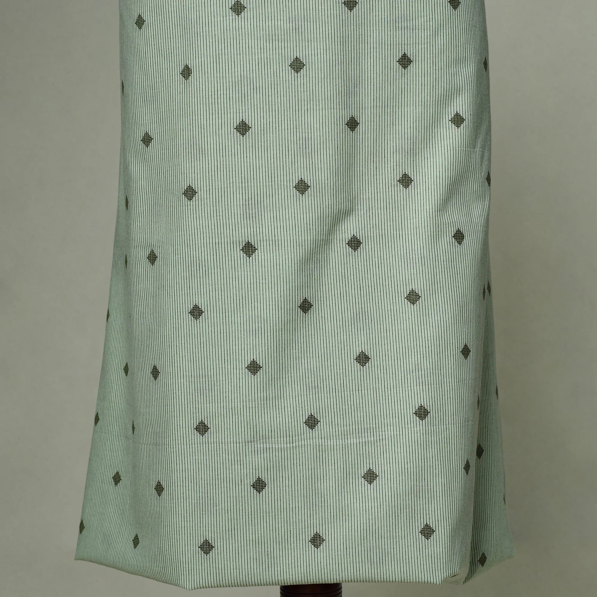 Green - Jacquard Weave Cotton Patchwork Unstitched Kurta Material (2.5M) 15 - Image 3