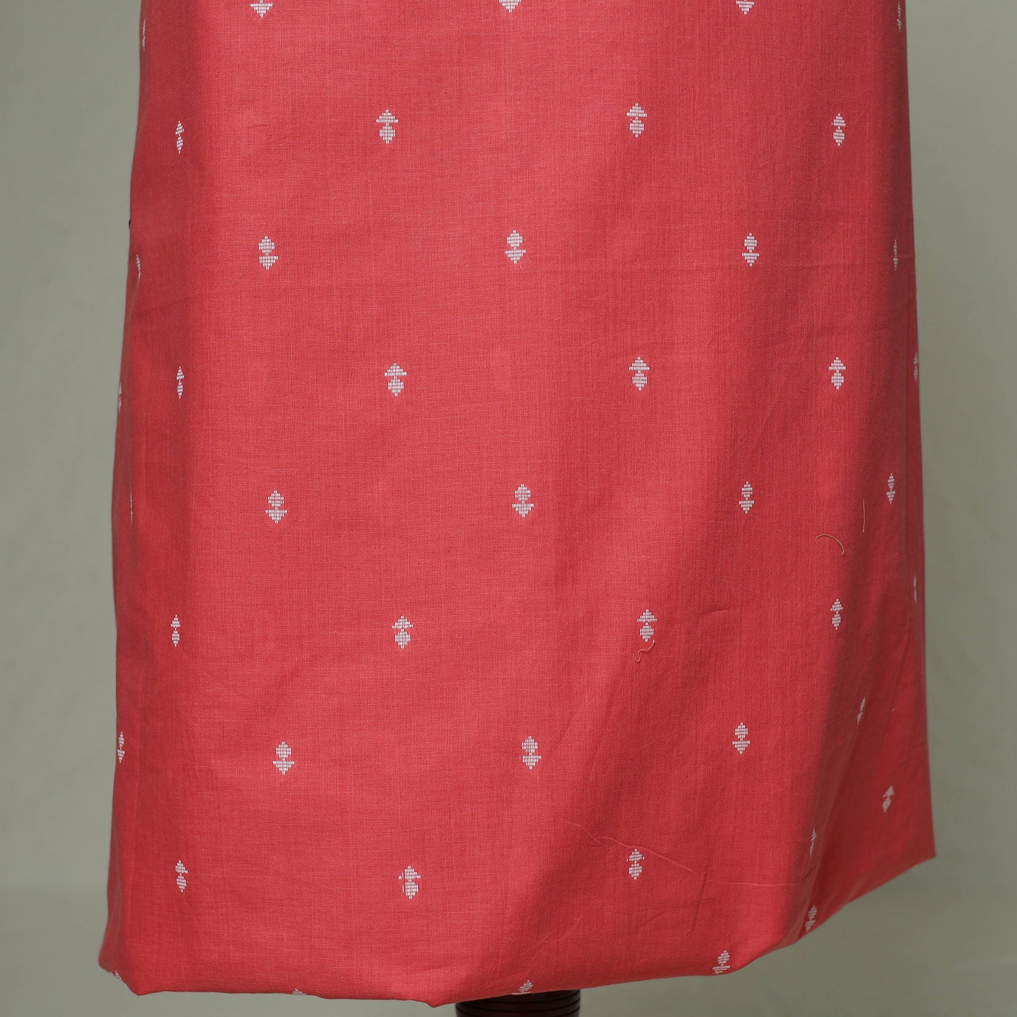 Pink - Jacquard Weave Cotton Patchwork Unstitched Kurta Material (2.5M) 18 - Image 3