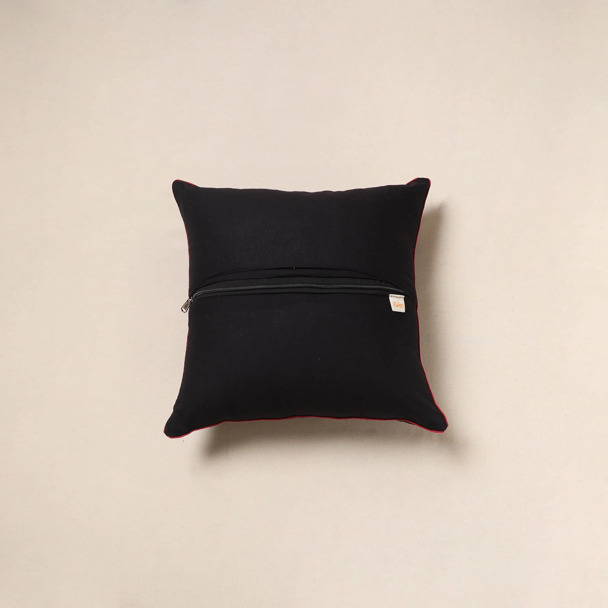 Black - Jacquard Weave Cushion Cover 30 - Image 3