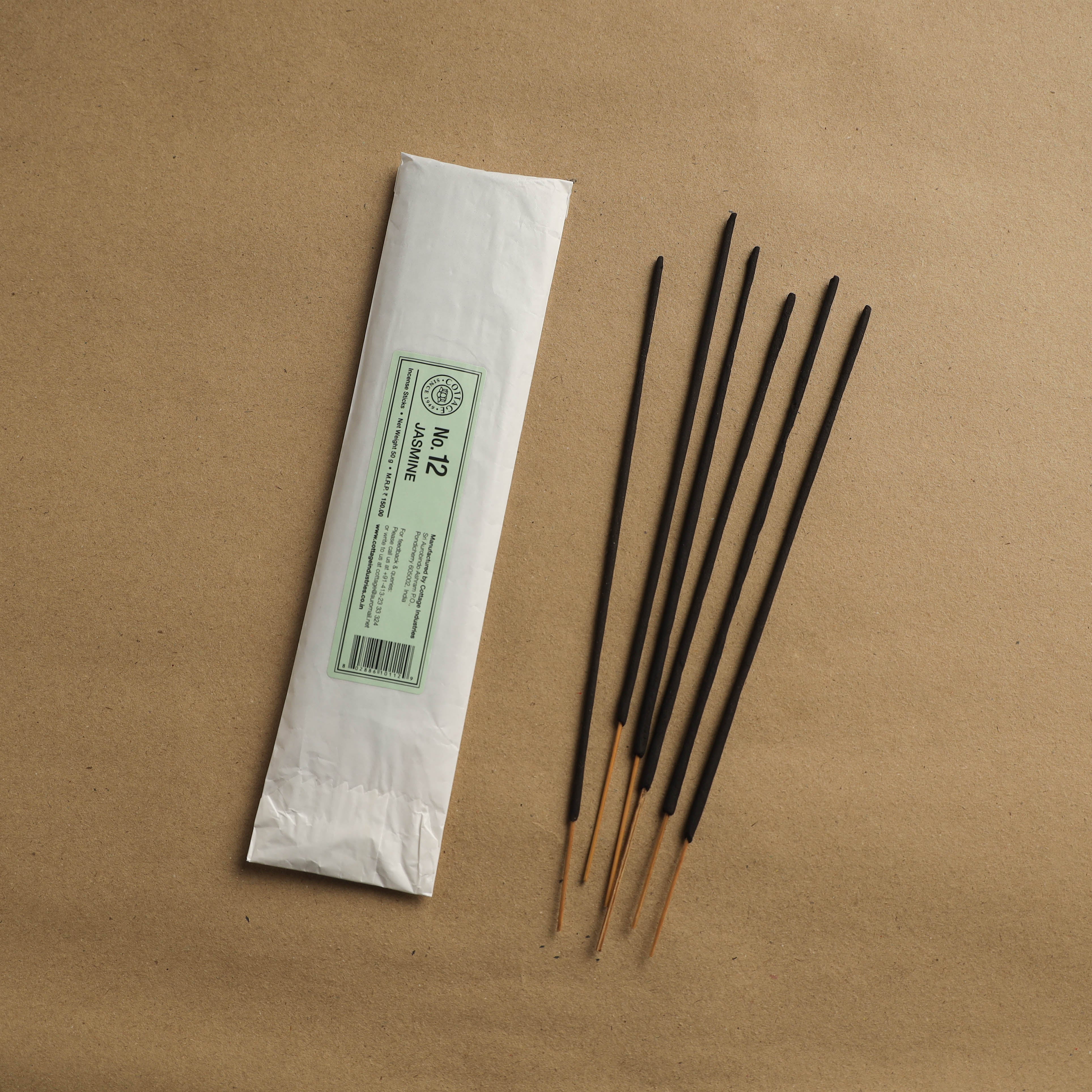 Jasmine - Sri Aurobindo Ashram Natural Incense Sticks (50 gm)