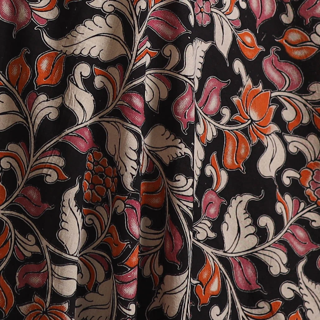 Multicolor - Kalamkari Printed Cotton Fabric 21 - Image 3
