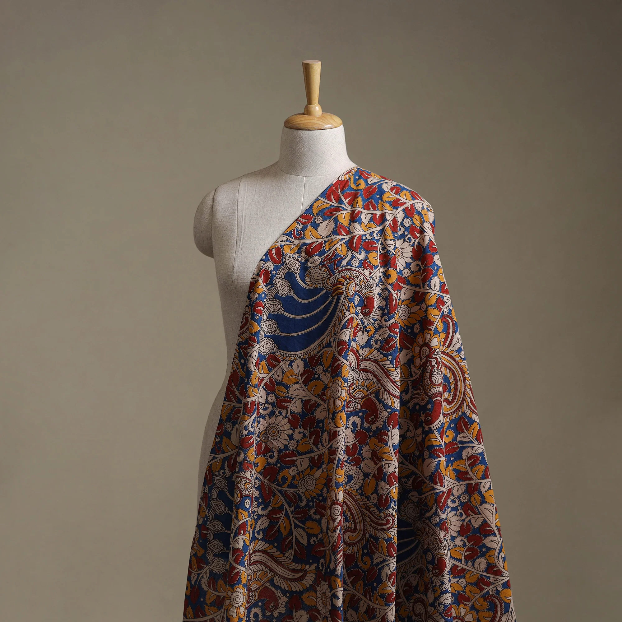 Multicolor - Kalamkari Printed Cotton Fabric 32