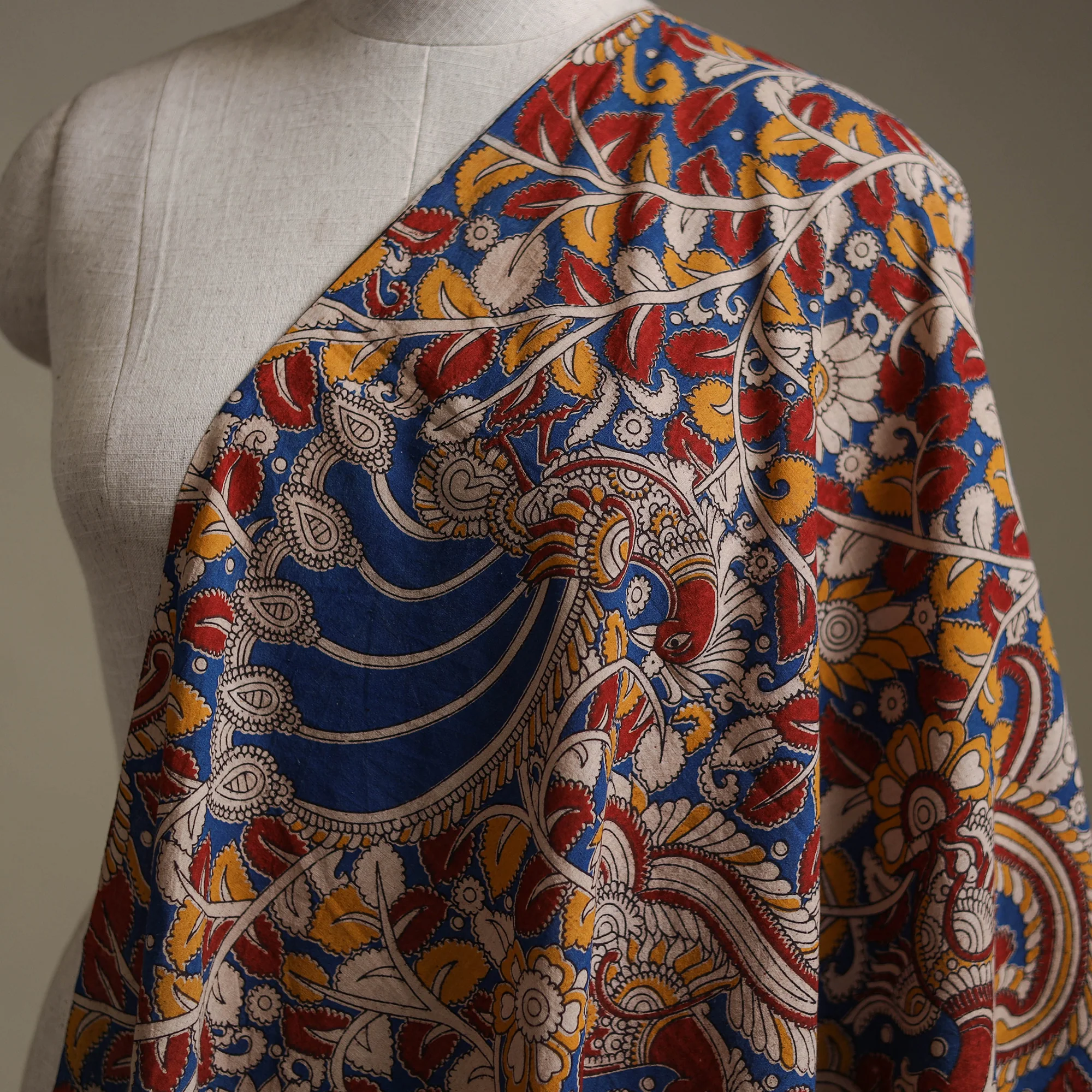 Multicolor - Kalamkari Printed Cotton Fabric 32 - Image 2