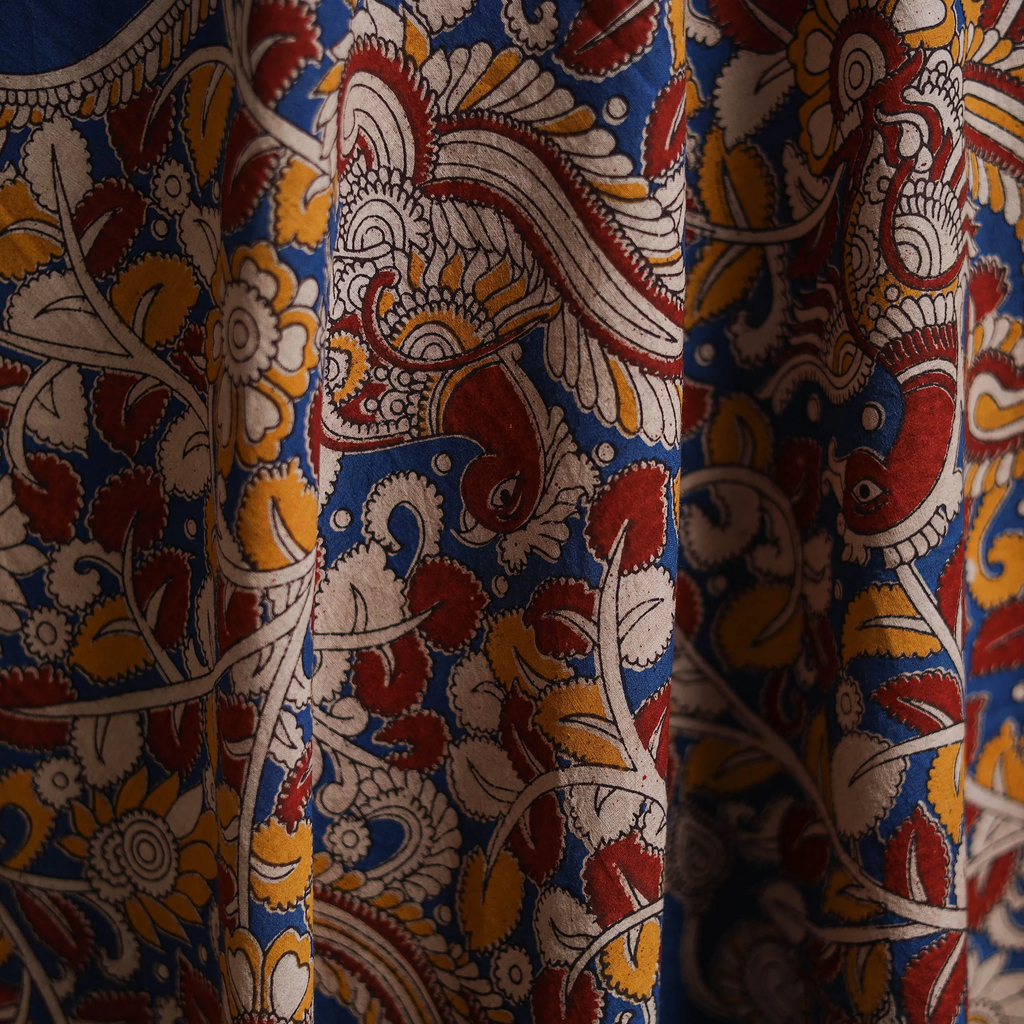 Multicolor - Kalamkari Printed Cotton Fabric 32 - Image 3