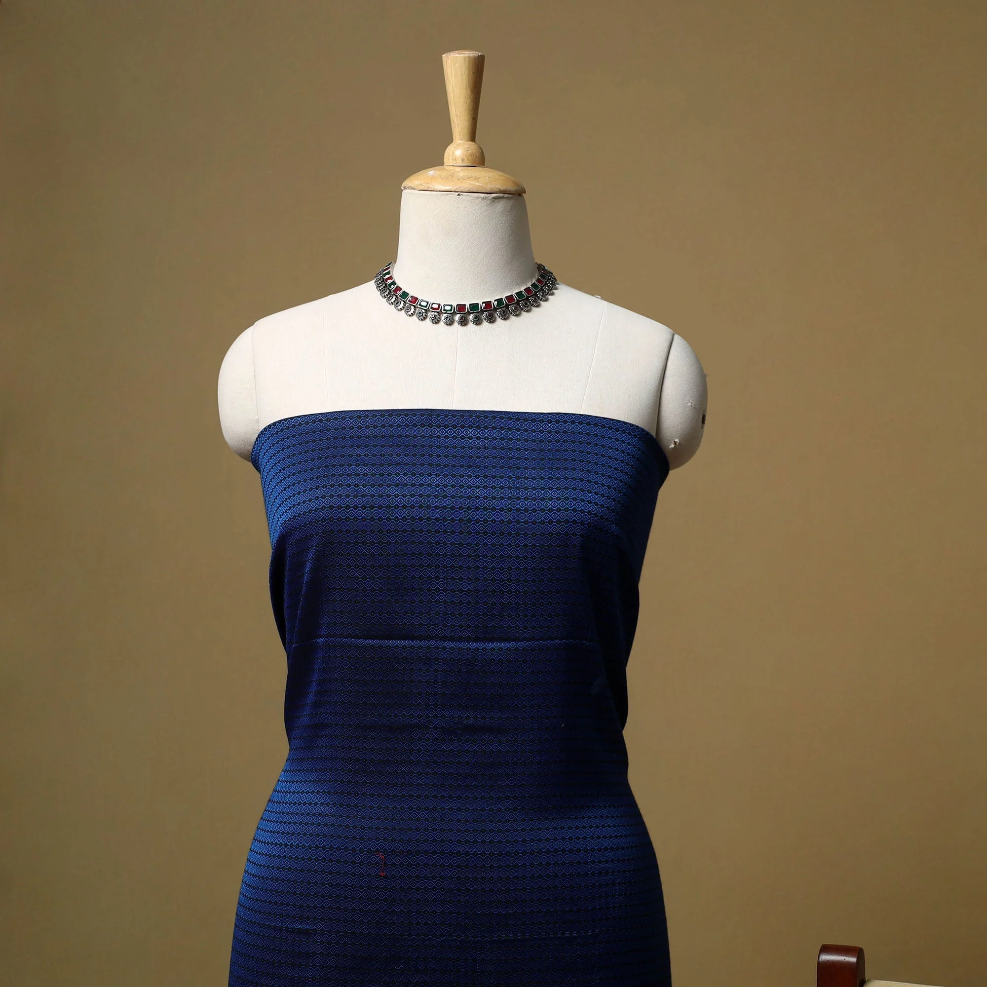 Blue - Karnataka Khun Cotton 3pc Unstitched Dress Material 06 - Image 3