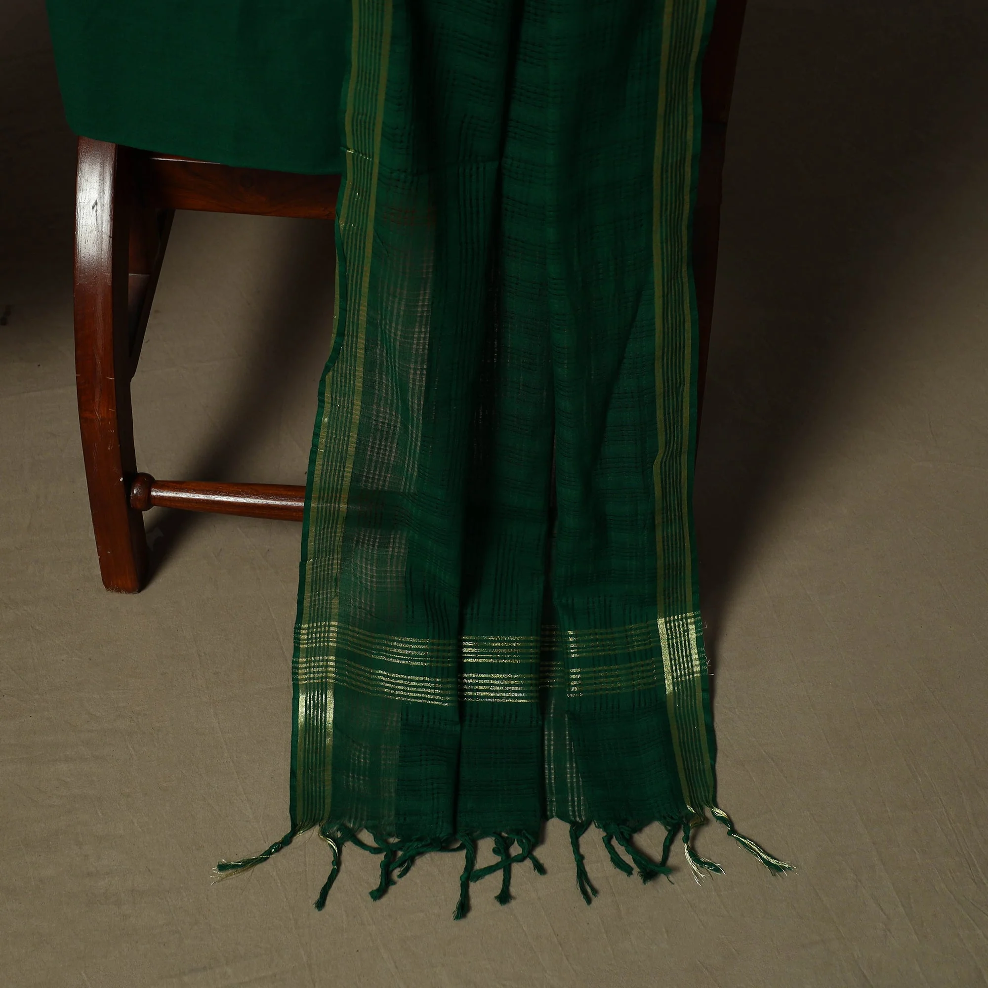 Karnataka Khun Cotton 3pc Unstitched Dress Material Suit Set 03 - Image 4