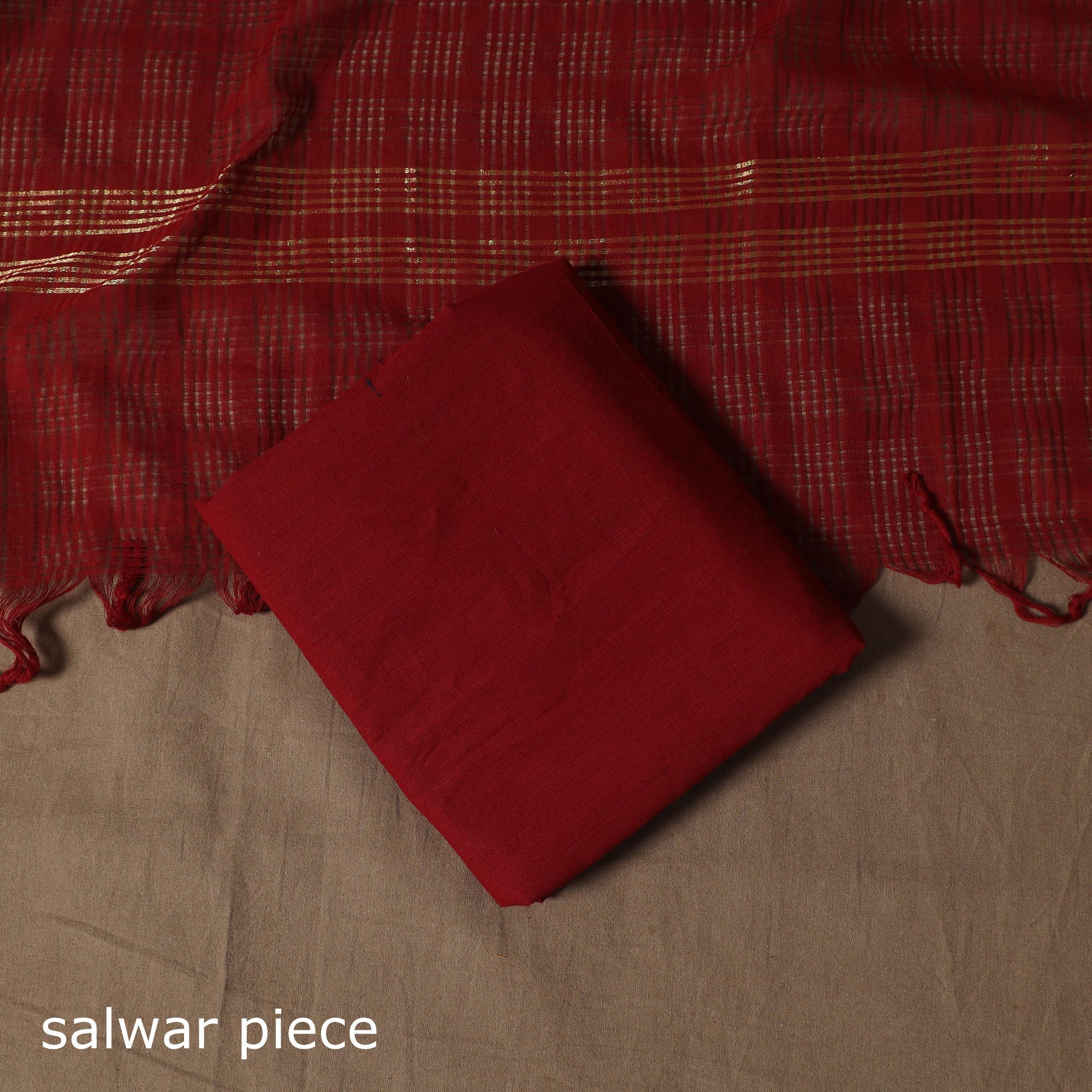 Blue - Karnataka Khun Mercerised Cotton 3pc Unstitched Dress Material 02 - Image 5