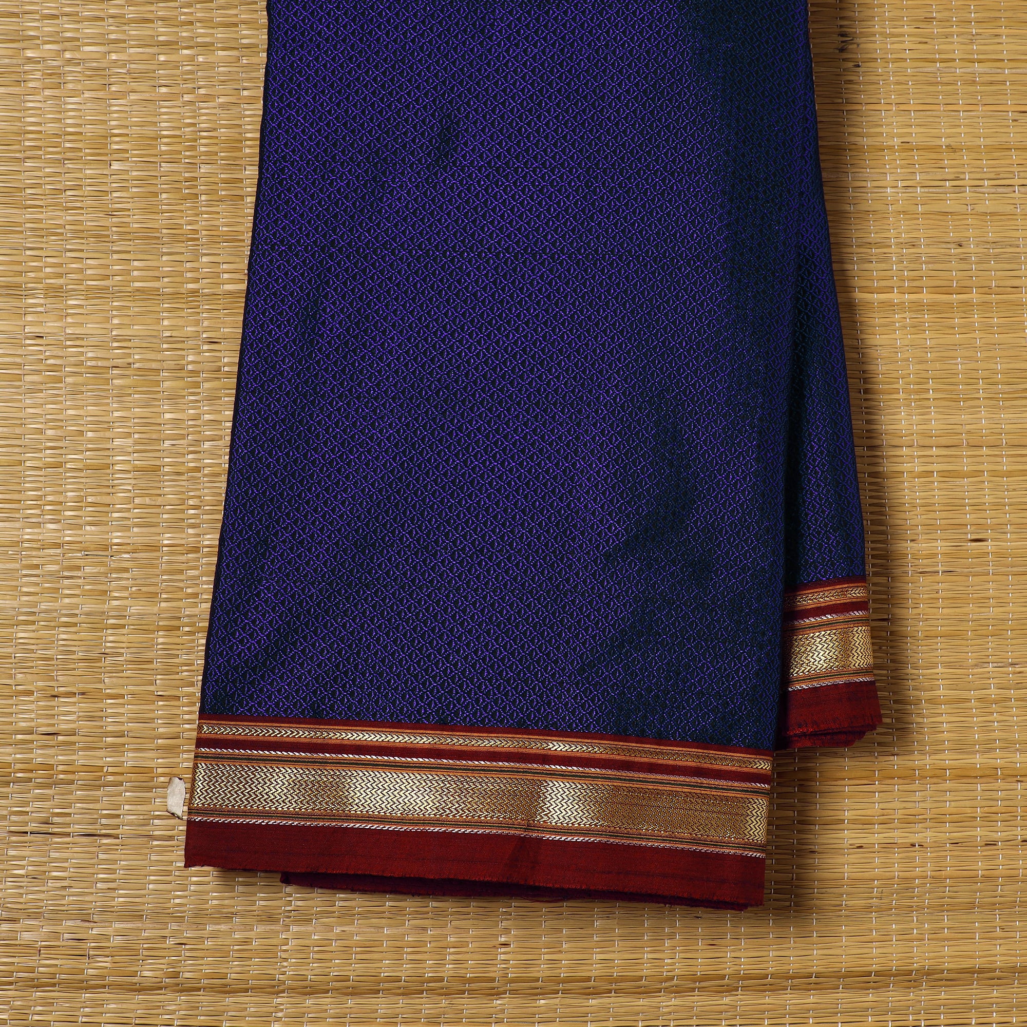 Purple - Karnataka Weave Cotton Khun Fabric 01 - Image 2