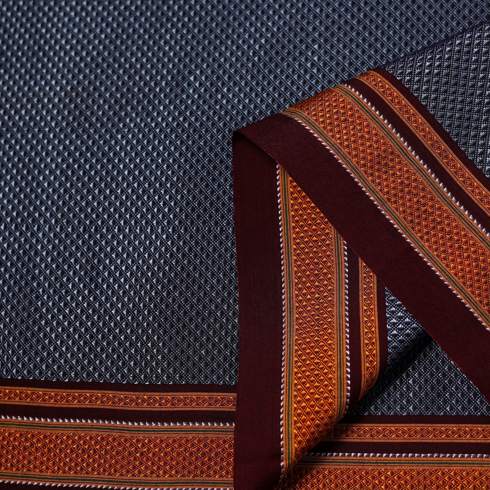 Grey - Karnataka Weave Cotton Khun Fabric 09 - Image 3