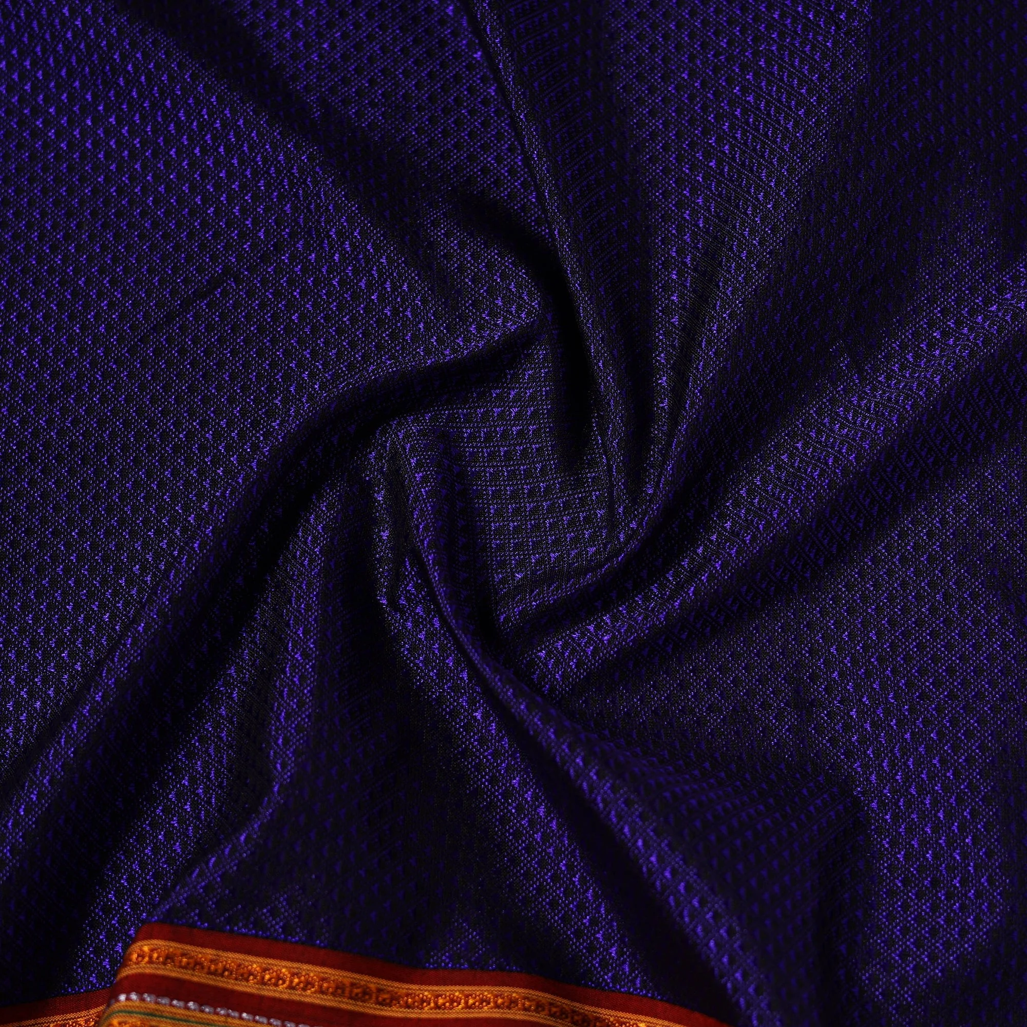 Purple - Karnataka Weave Cotton Khun Fabric 23 - Image 4