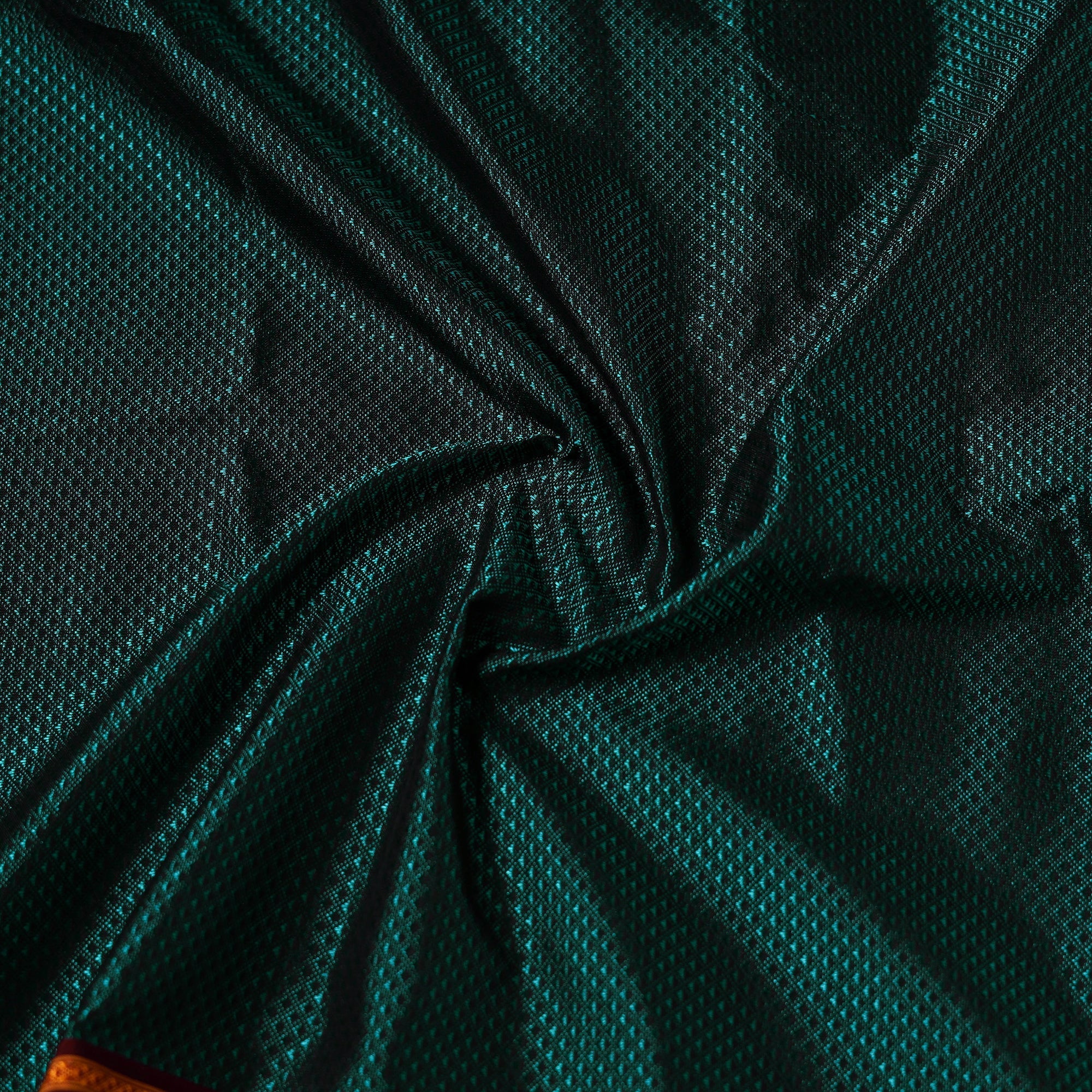 Green - Karnataka Weave Cotton Khun Fabric 25 - Image 4