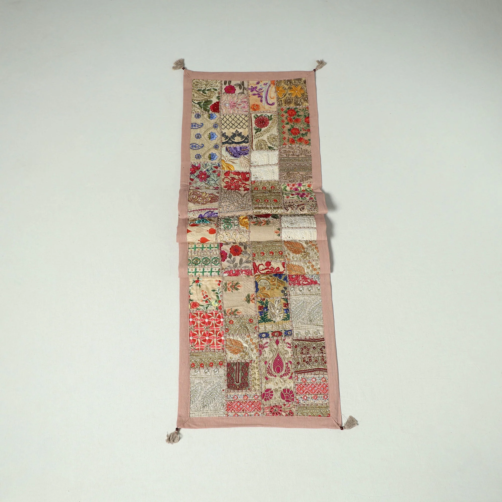 Khambadiya Patchwork Table Runner (73 x 17 in) 16 - Image 3