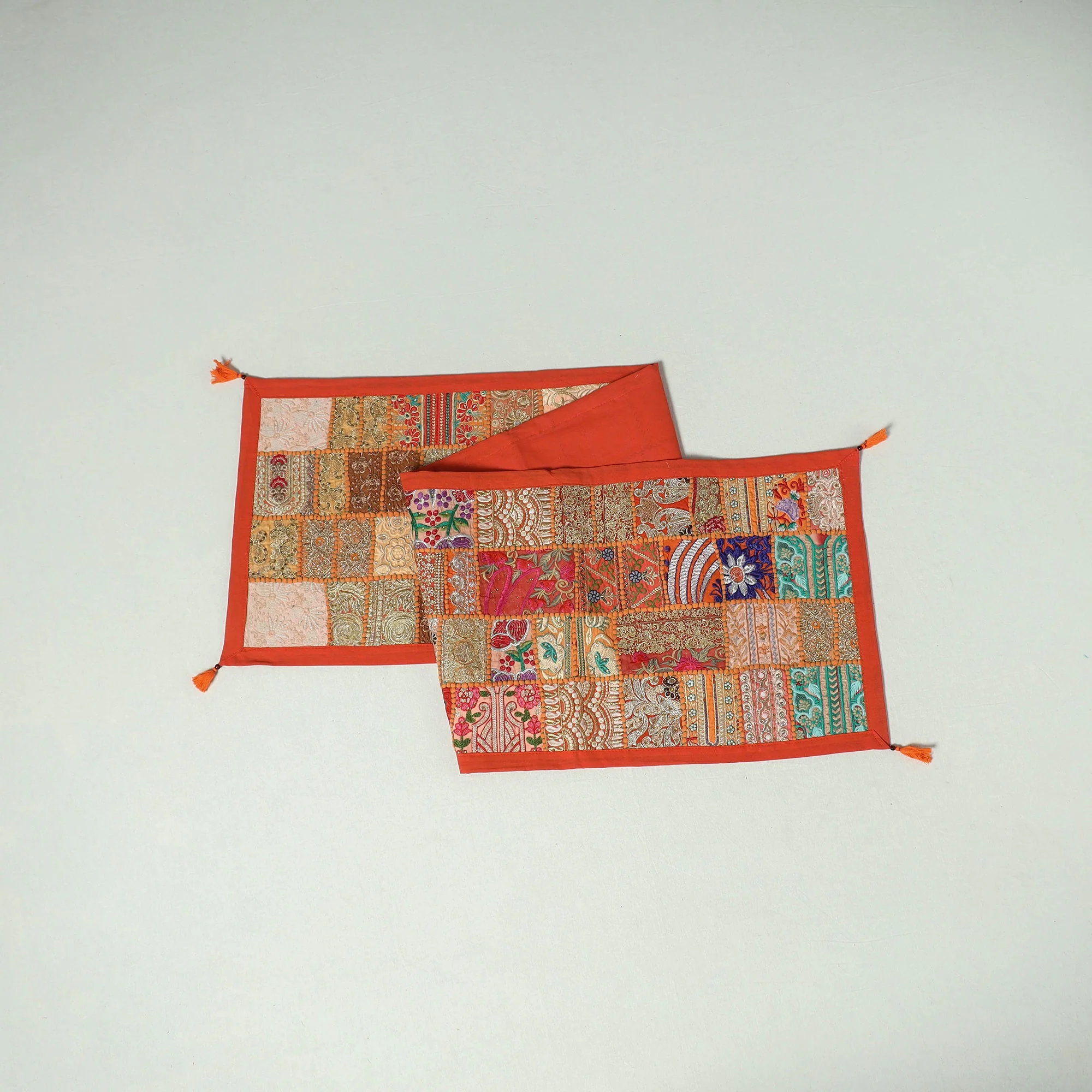 Khambadiya Patchwork Table Runner (73 x 17 in) 17