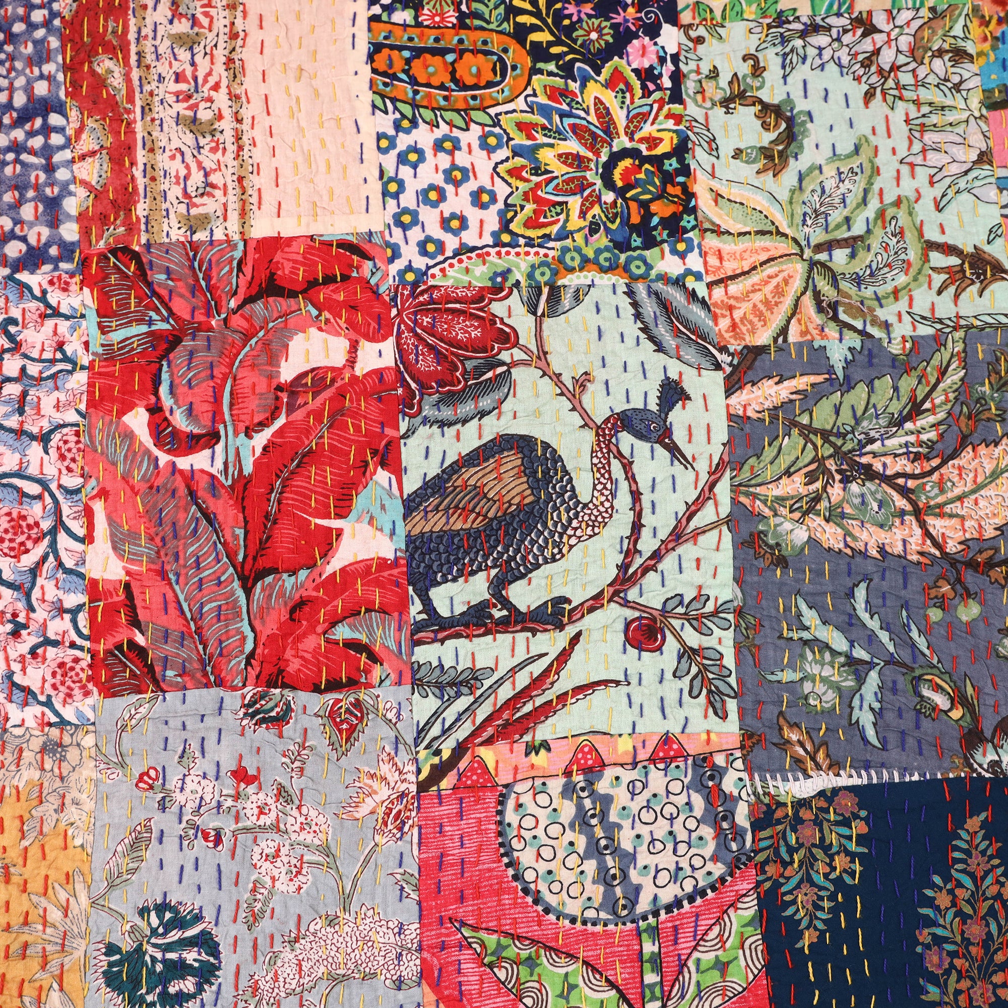 Multicolor - Khambadiya Tagai Patchwork Quilt / Gudri / Blanket 27 - Image 4