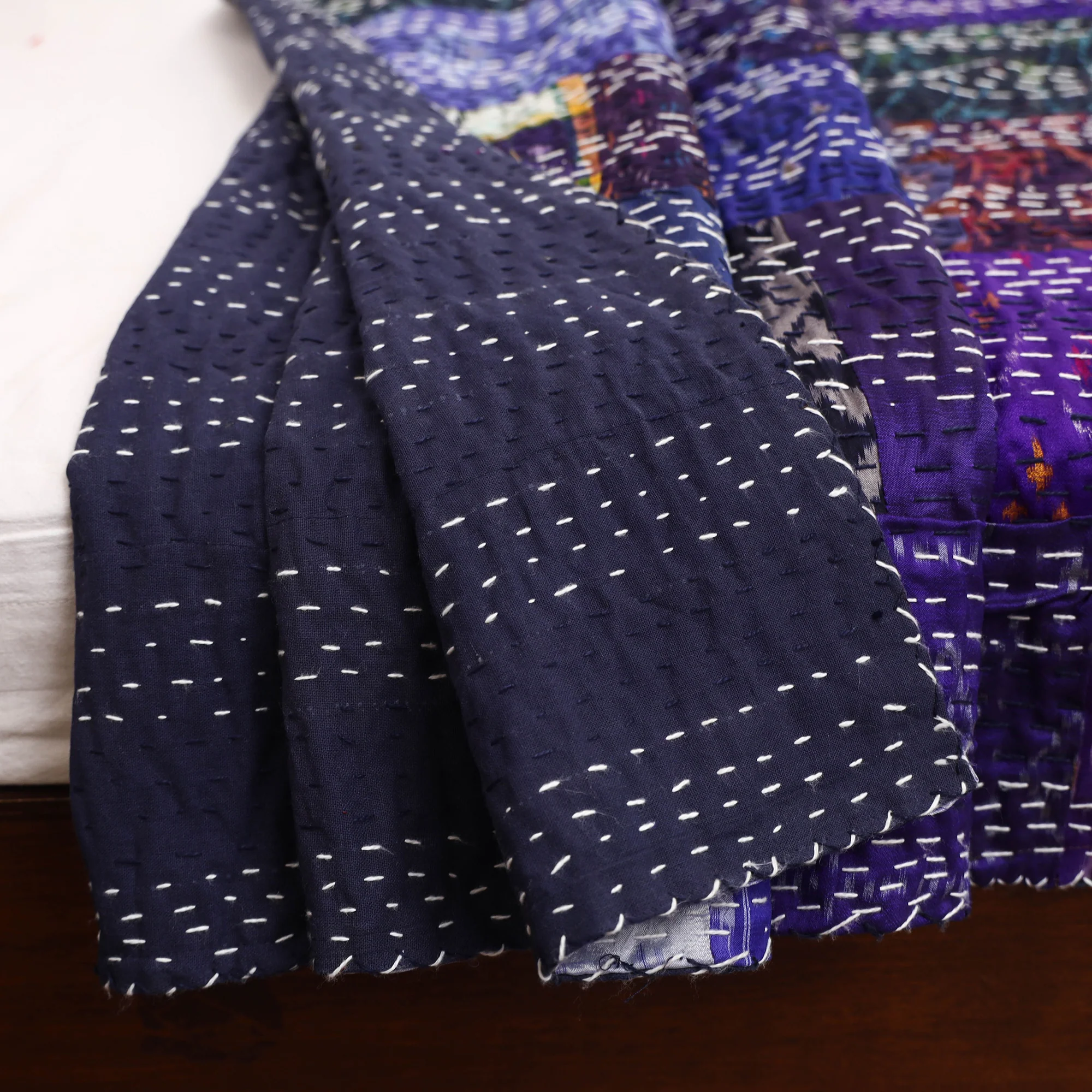 Purple - Khambadiya Tagai Patchwork Quilt / Gudri / Blanket 41 - Image 5