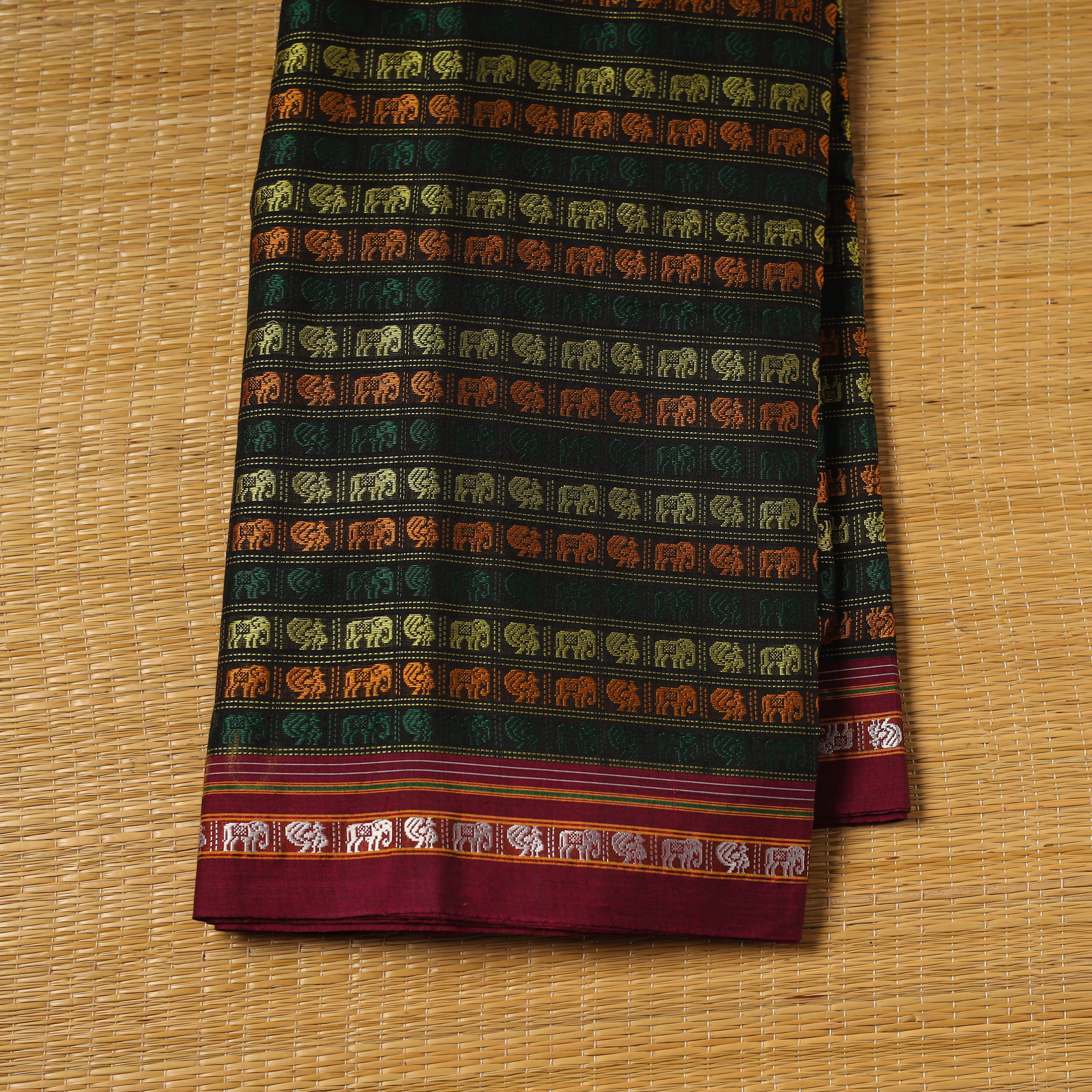 Multicolor - Khun Weave Silk Cotton Fabric 09 - Image 2