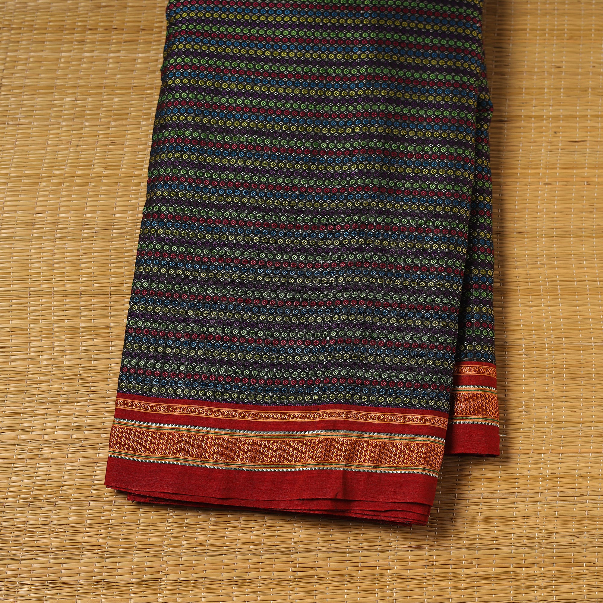 Multicolor - Khun Weave Silk Cotton Fabric 16 - Image 2