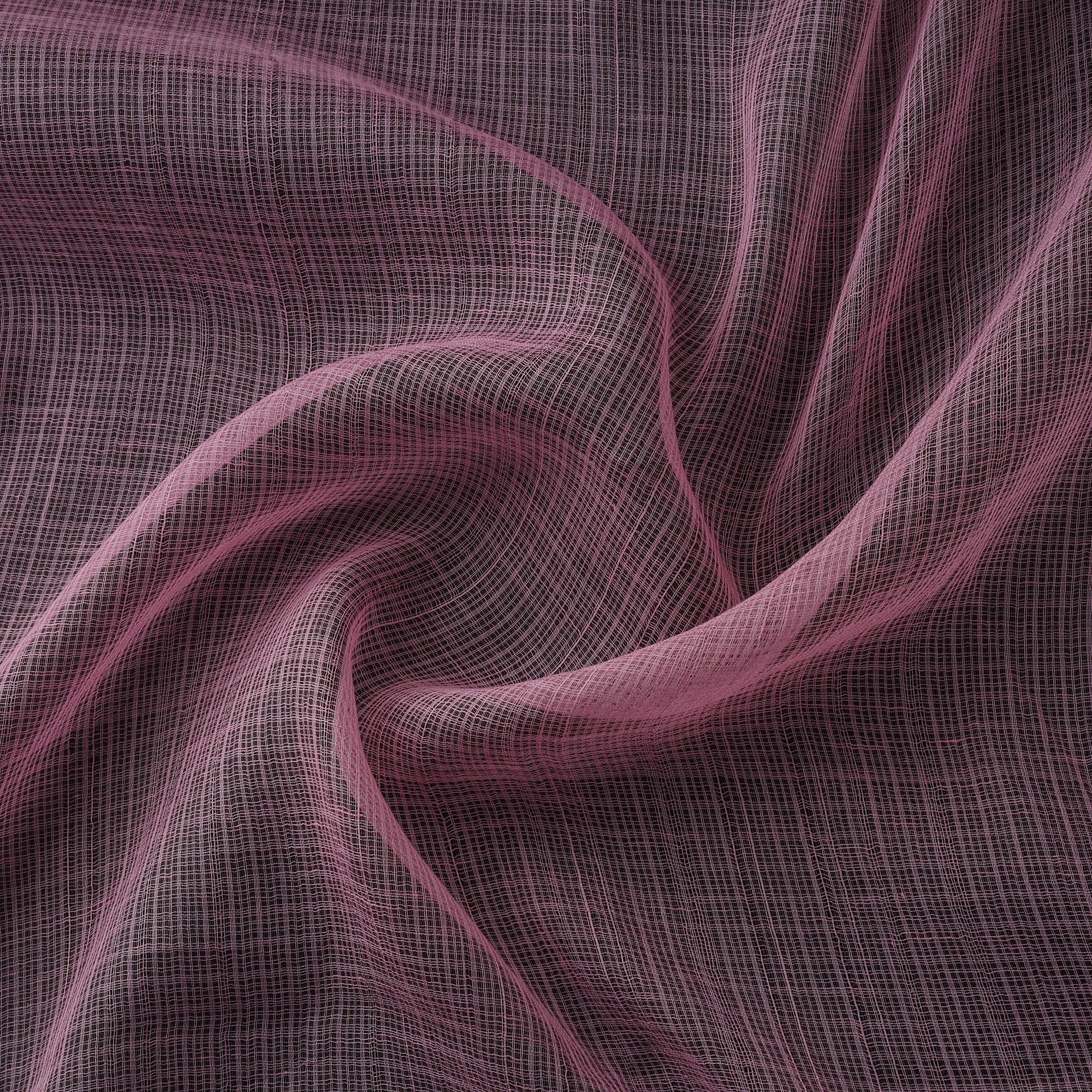 Pink - Kota Doria Cotton Plain Fabric 14 - Image 3