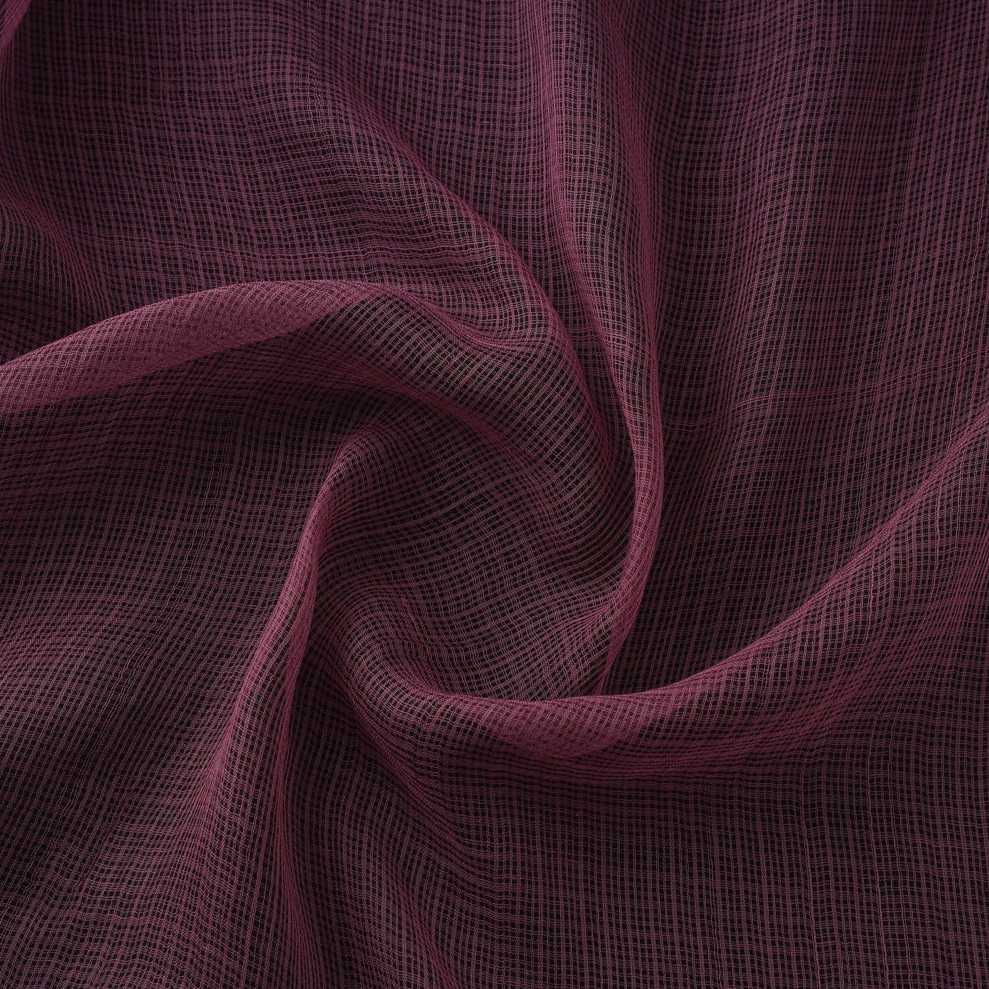 Purple - Kota Doria Cotton Plain Fabric 15 - Image 3