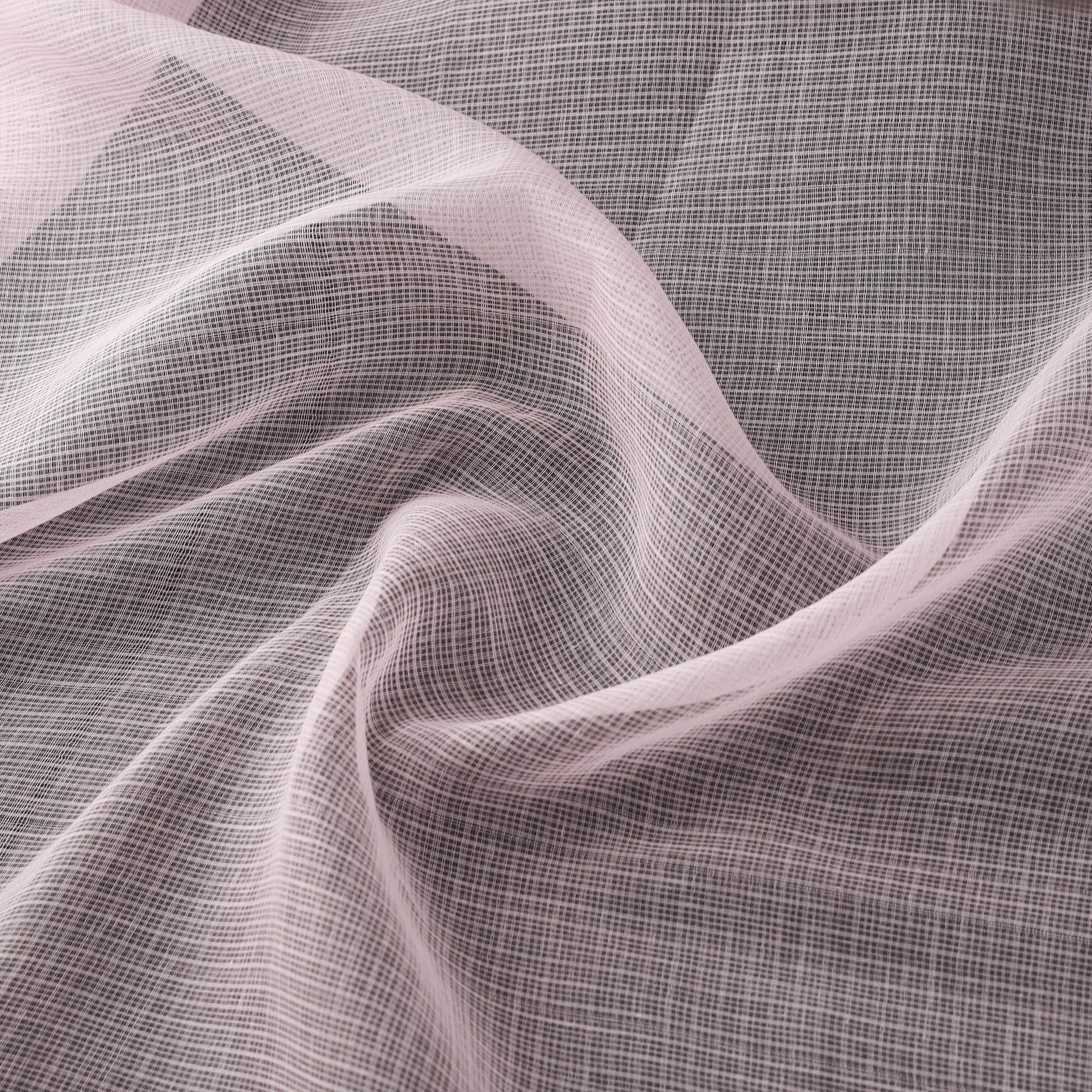 Pink - Kota Doria Cotton Plain Fabric 16 - Image 3