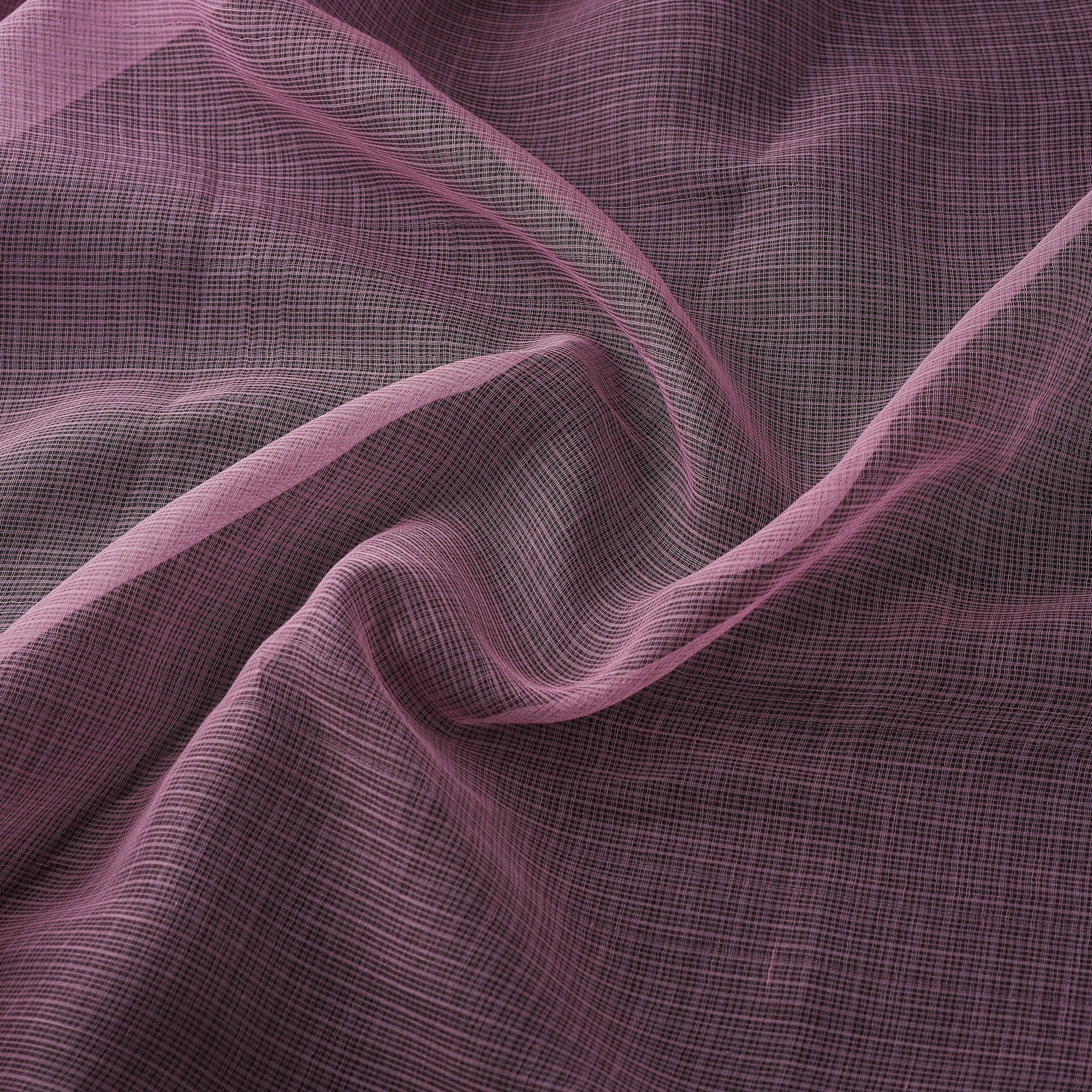 Purple - Kota Doria Cotton Plain Fabric 17 - Image 3