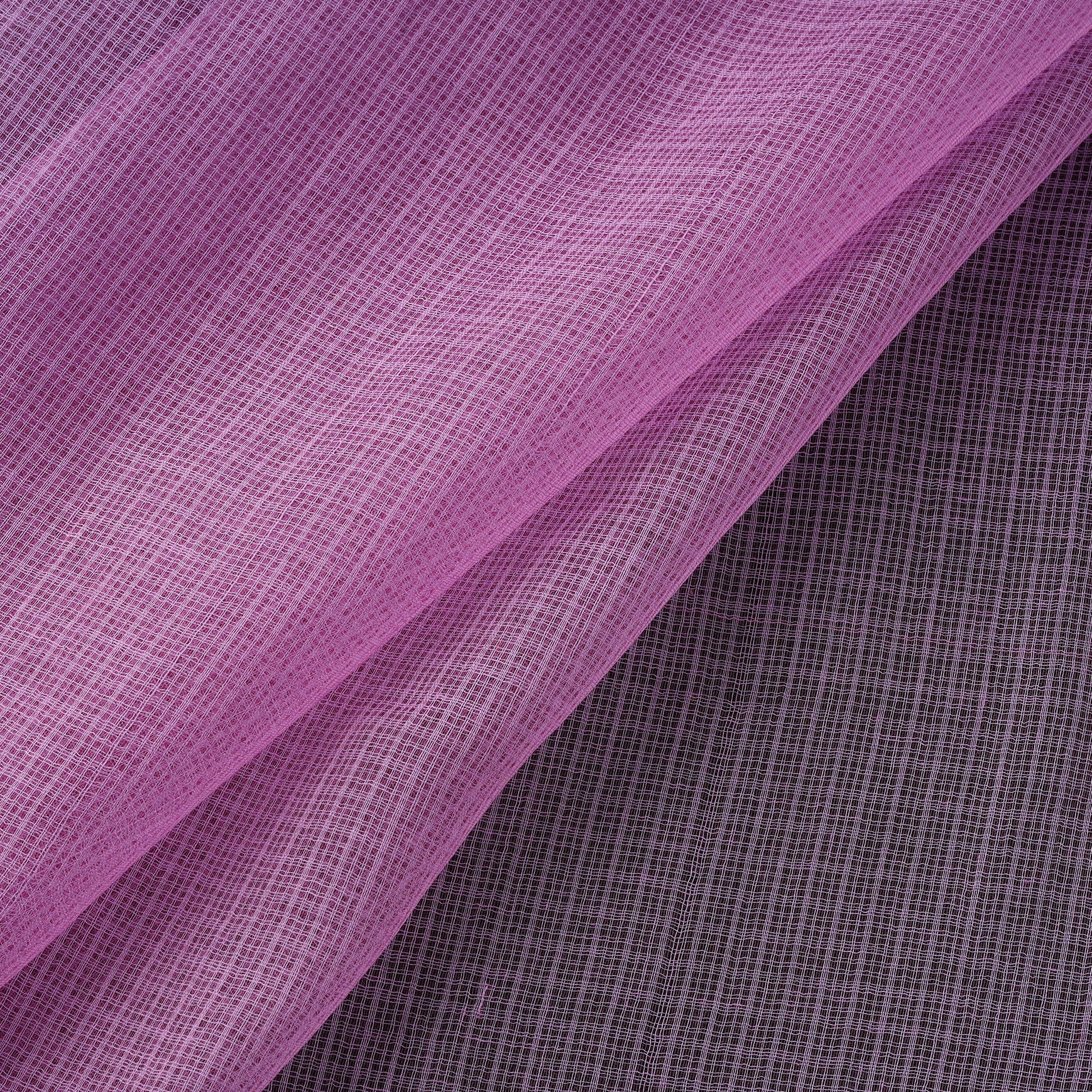 Purple - Kota Doria Cotton Plain Fabric 18