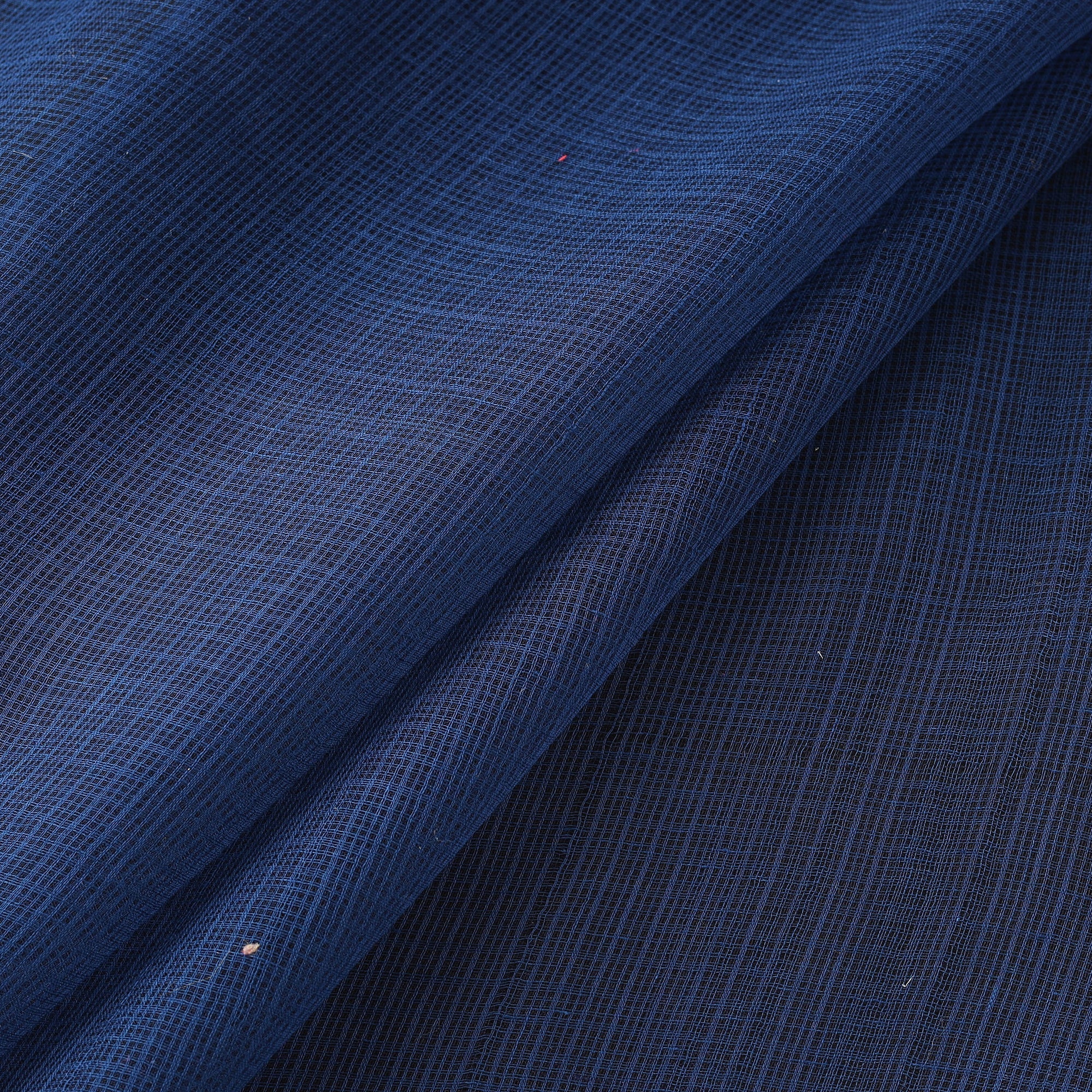 Blue - Kota Doria Cotton Plain Fabric 24
