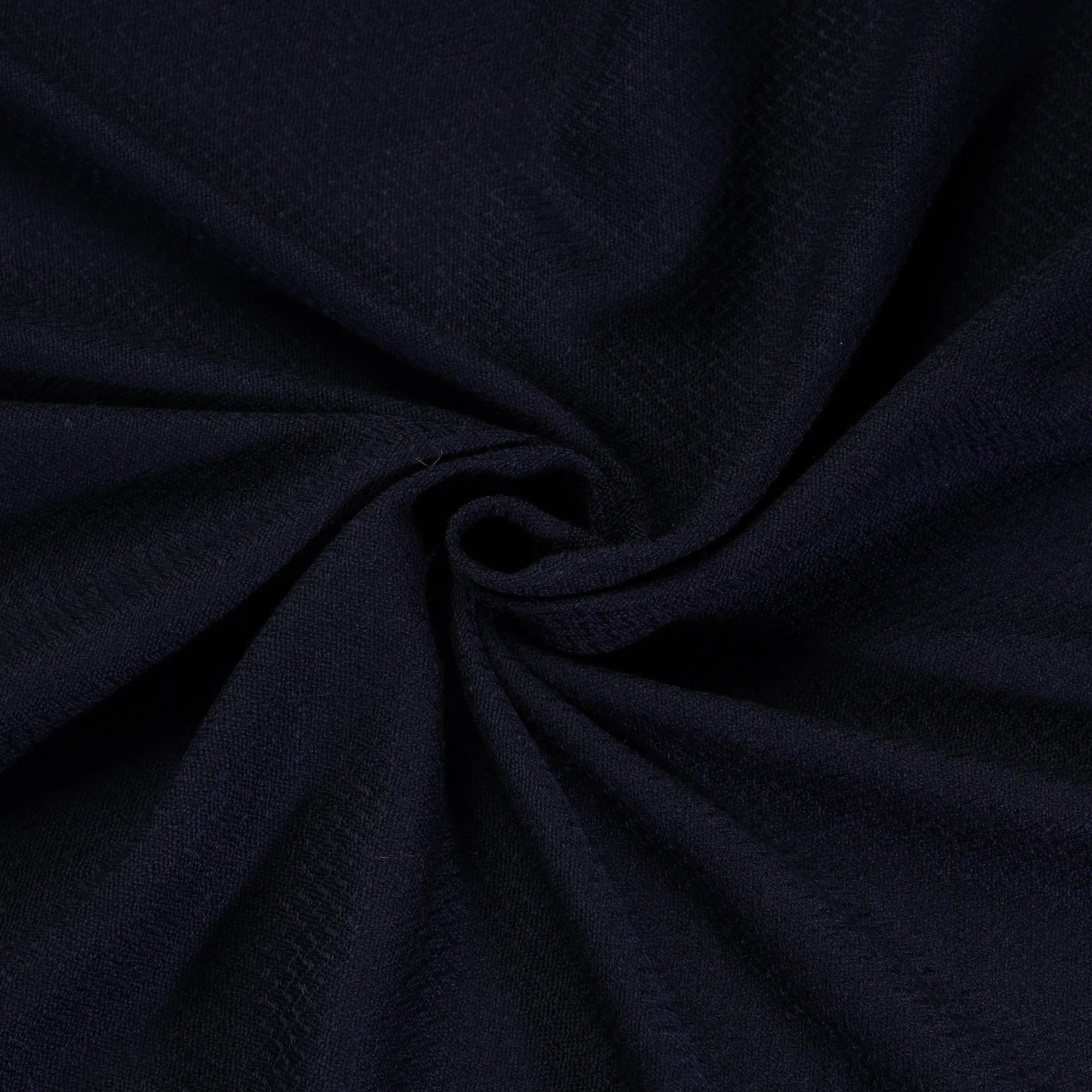 Black - Kumaun Handwoven Merino Woollen Fabric 07 - Image 3