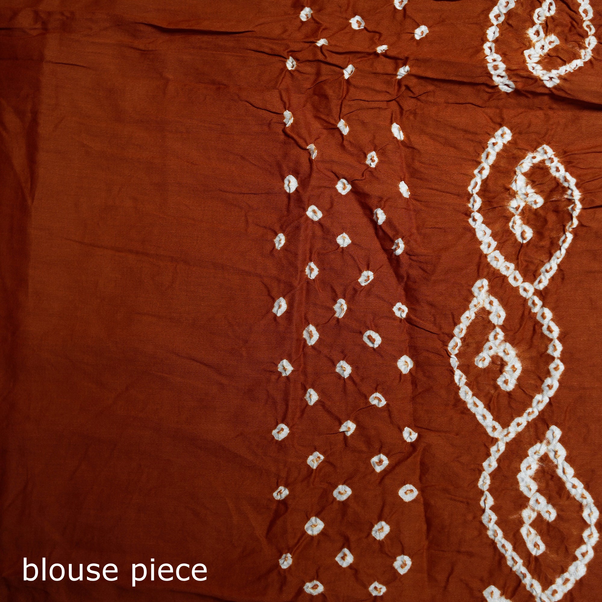 Orange - Kutch Bandhani Tie-Dye Cotton Saree 36 - Image 5