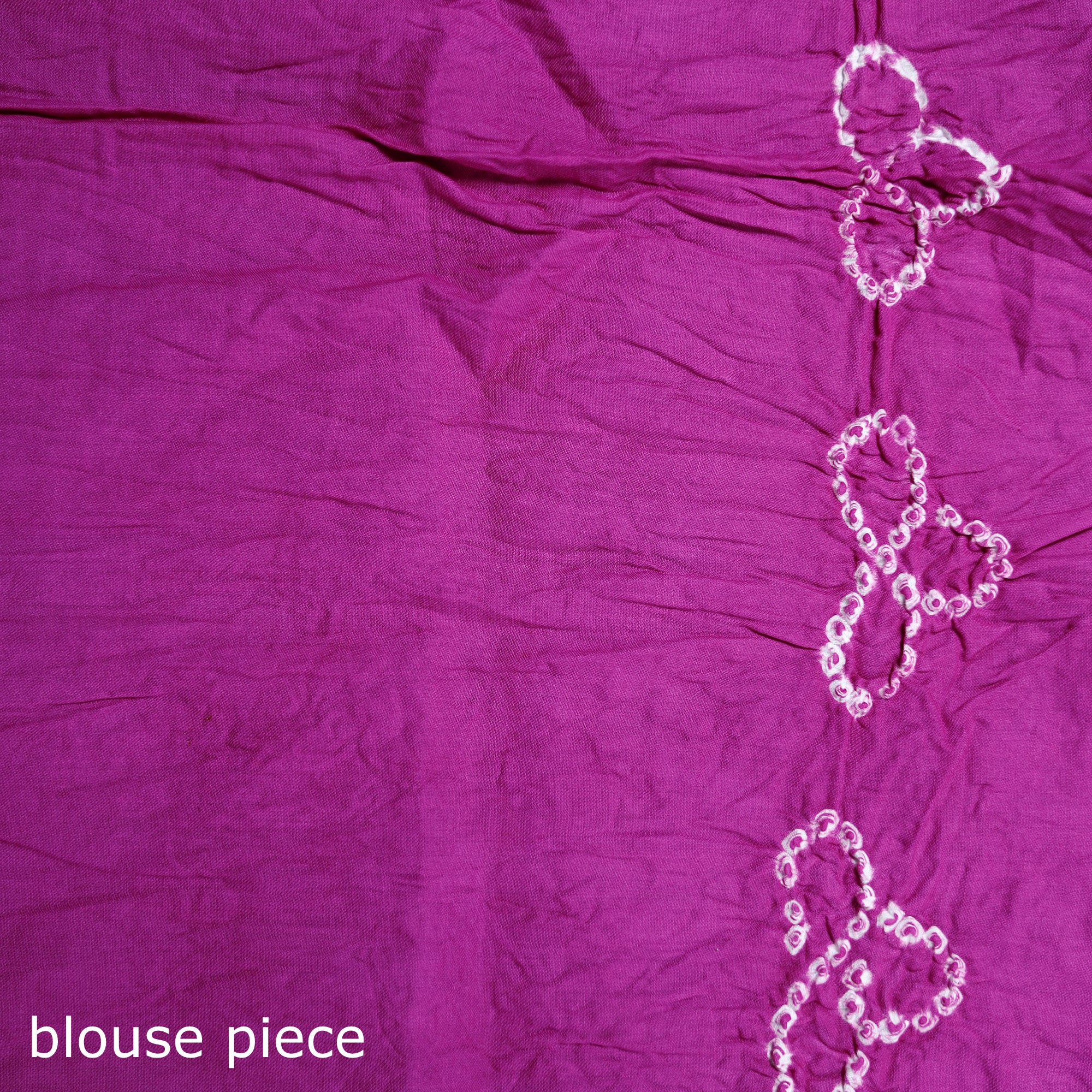 Purple - Kutch Bandhani Tie-Dye Cotton Saree 64 - Image 5