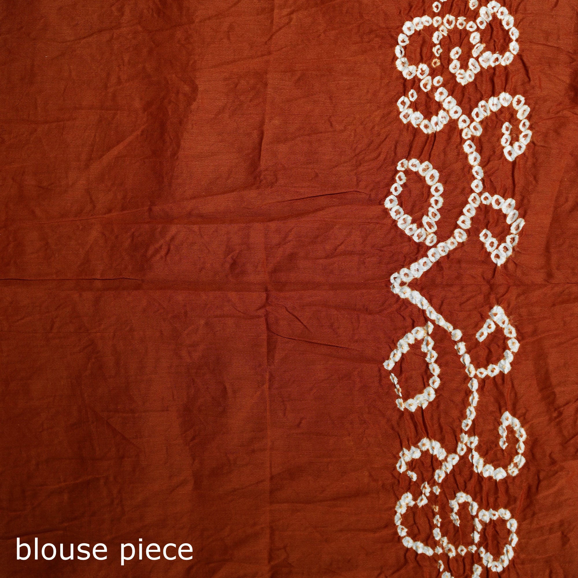 Orange - Kutch Bandhani Tie-Dye Cotton Saree 75 - Image 5