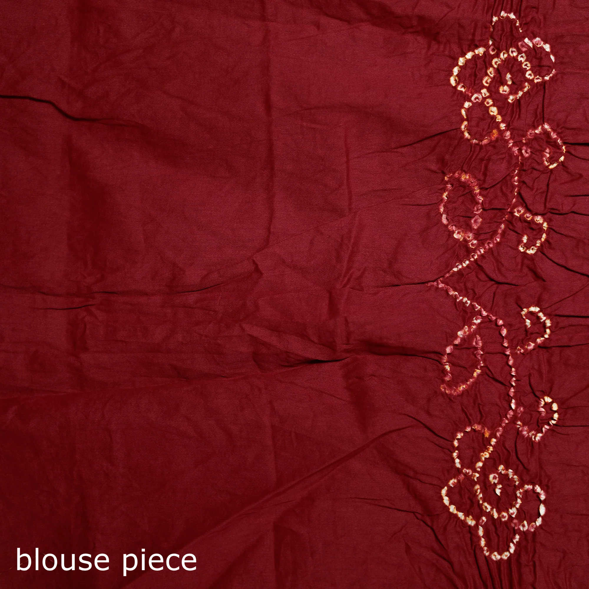 Red - Kutch Bandhani Tie-Dye Cotton Saree 79 - Image 5