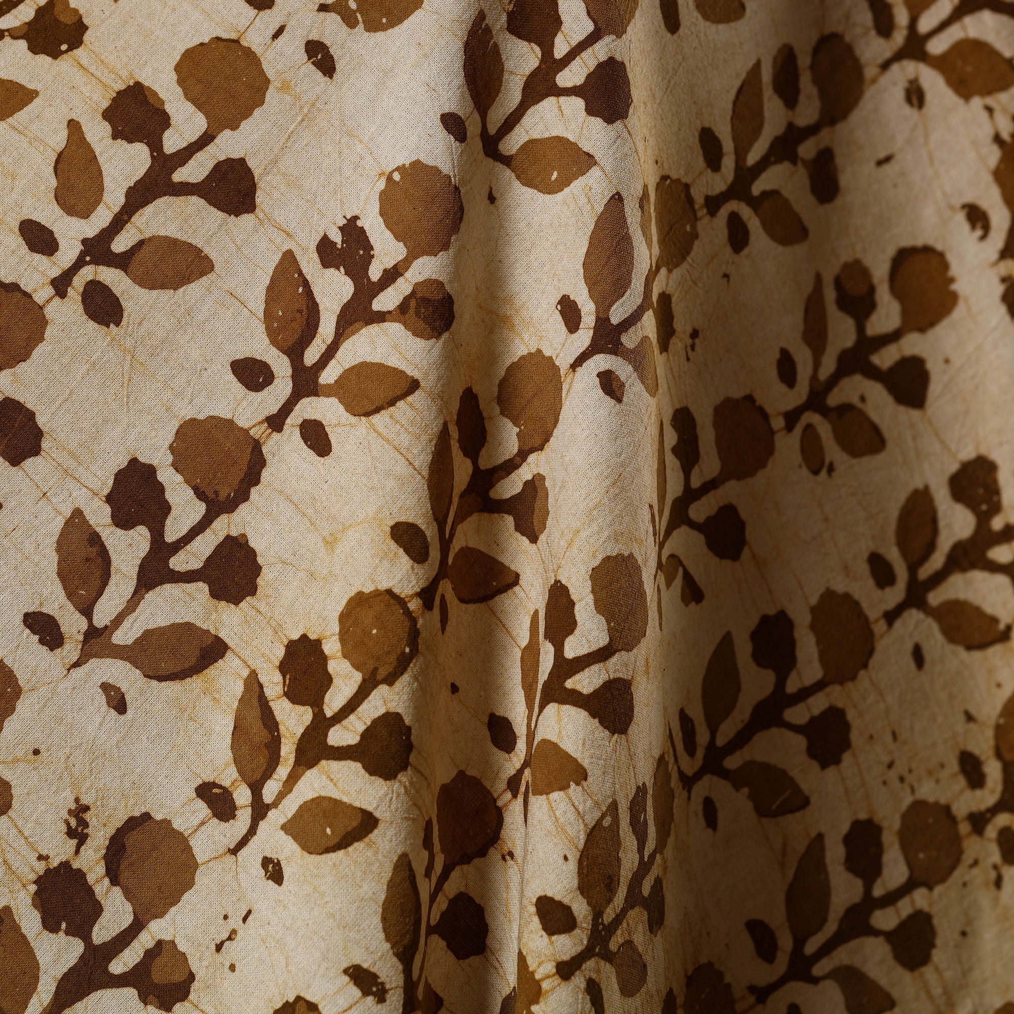 Beige - Kutch Batik Print Cotton Fabric 09 - Image 3
