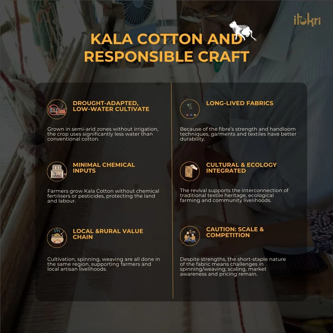 Green - Kutch Organic Kala Cotton Handwoven Fabric 12 - Image 7
