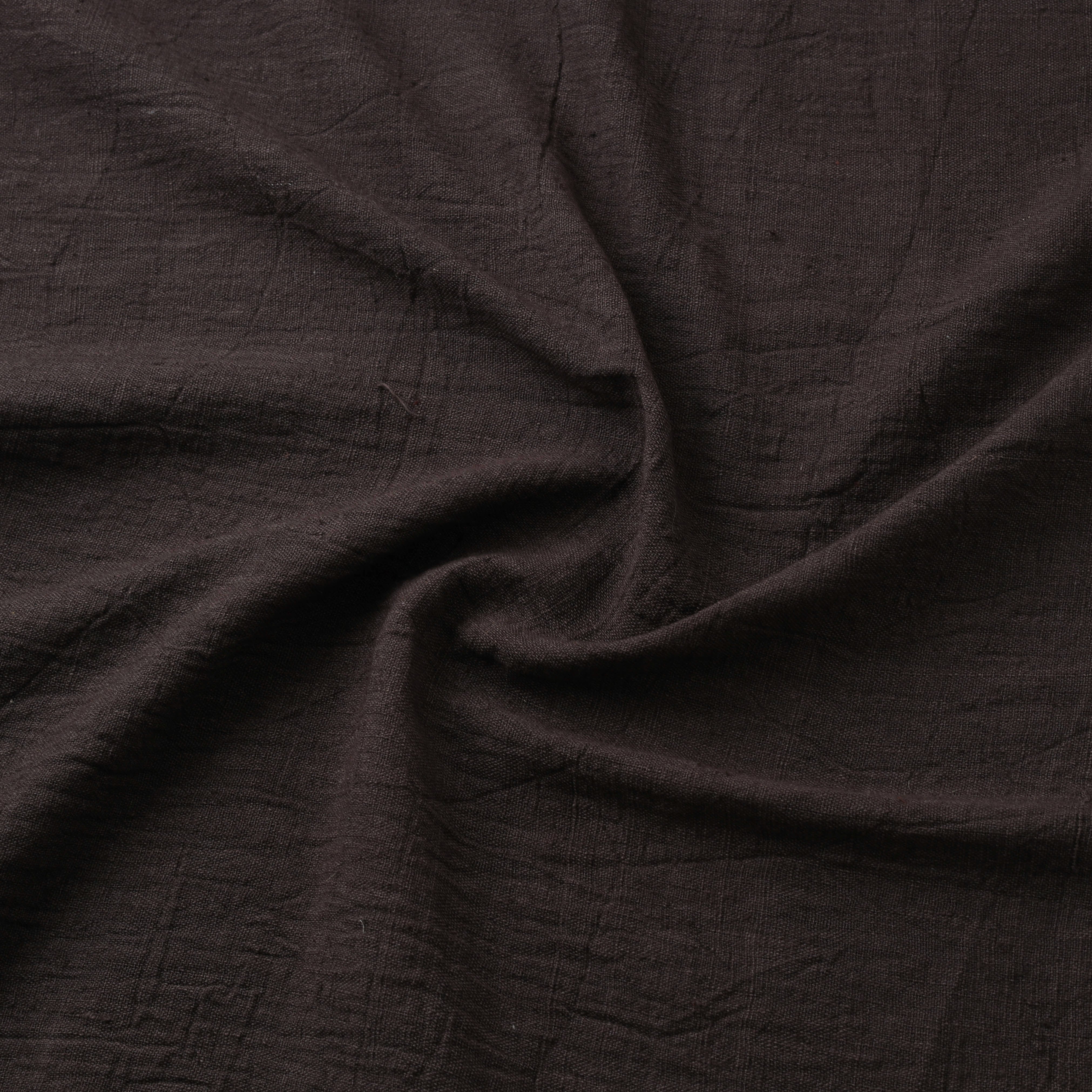 Brown - Kutch Organic Kala Cotton Handwoven Natural Dyed Fabric 01 - Image 3