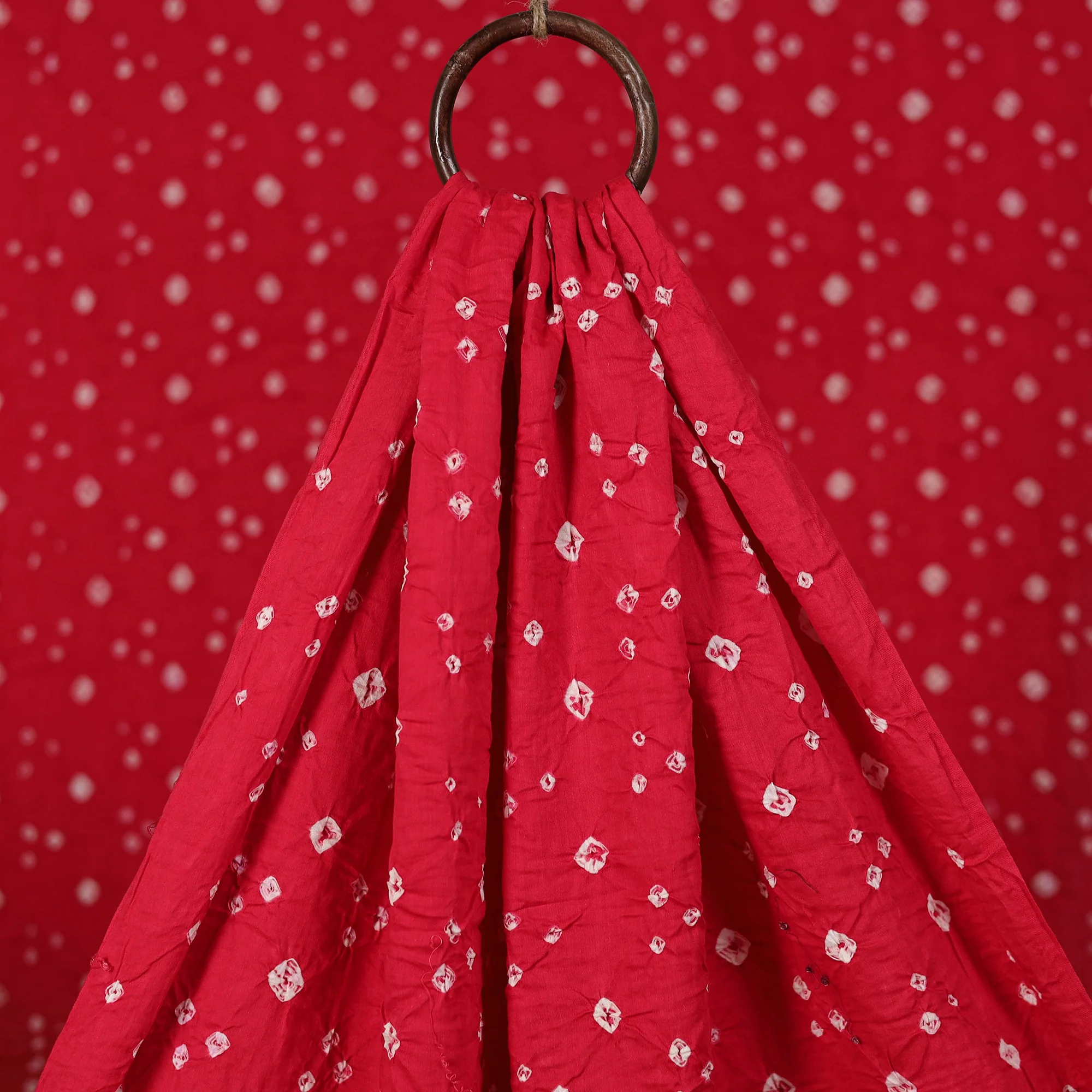 Pink - Kutch Tie-Dye Bandhani Cotton Fabric 28