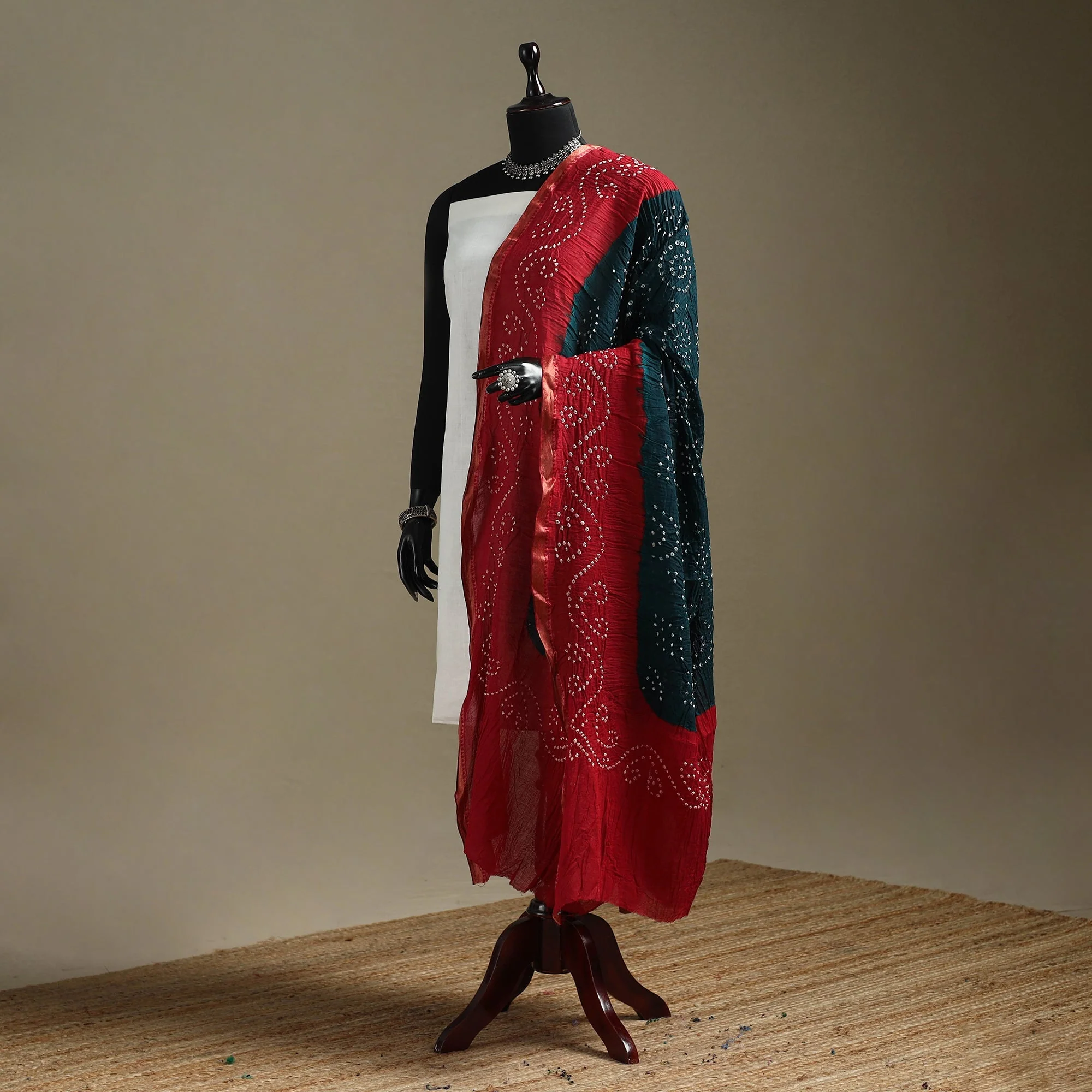 Multicolor - Kutch Tie-Dye Cotton Bandhani Dupatta with Border 61