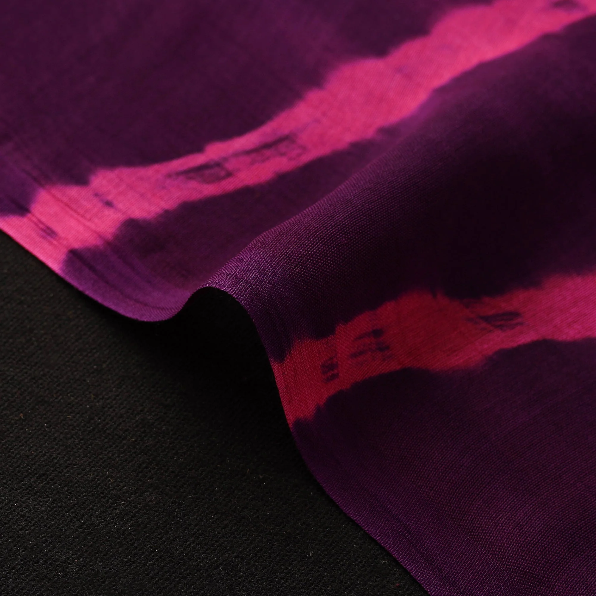 Purple - Leheriya Tie-Dye Chanderi Silk Fabric 06 - Image 4