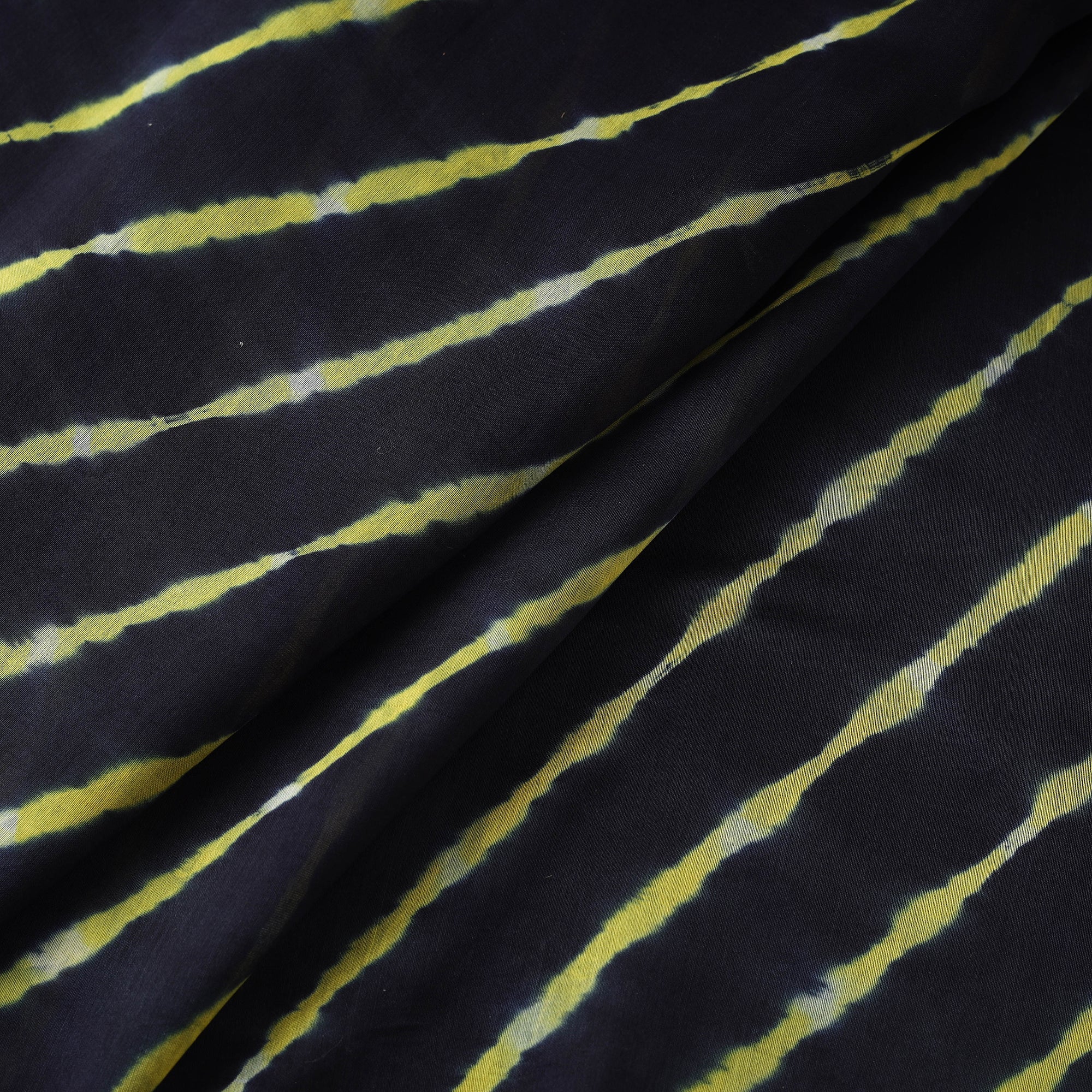 Blue - Leheriya Tie-Dye Chanderi Silk Fabric 12 - Image 3