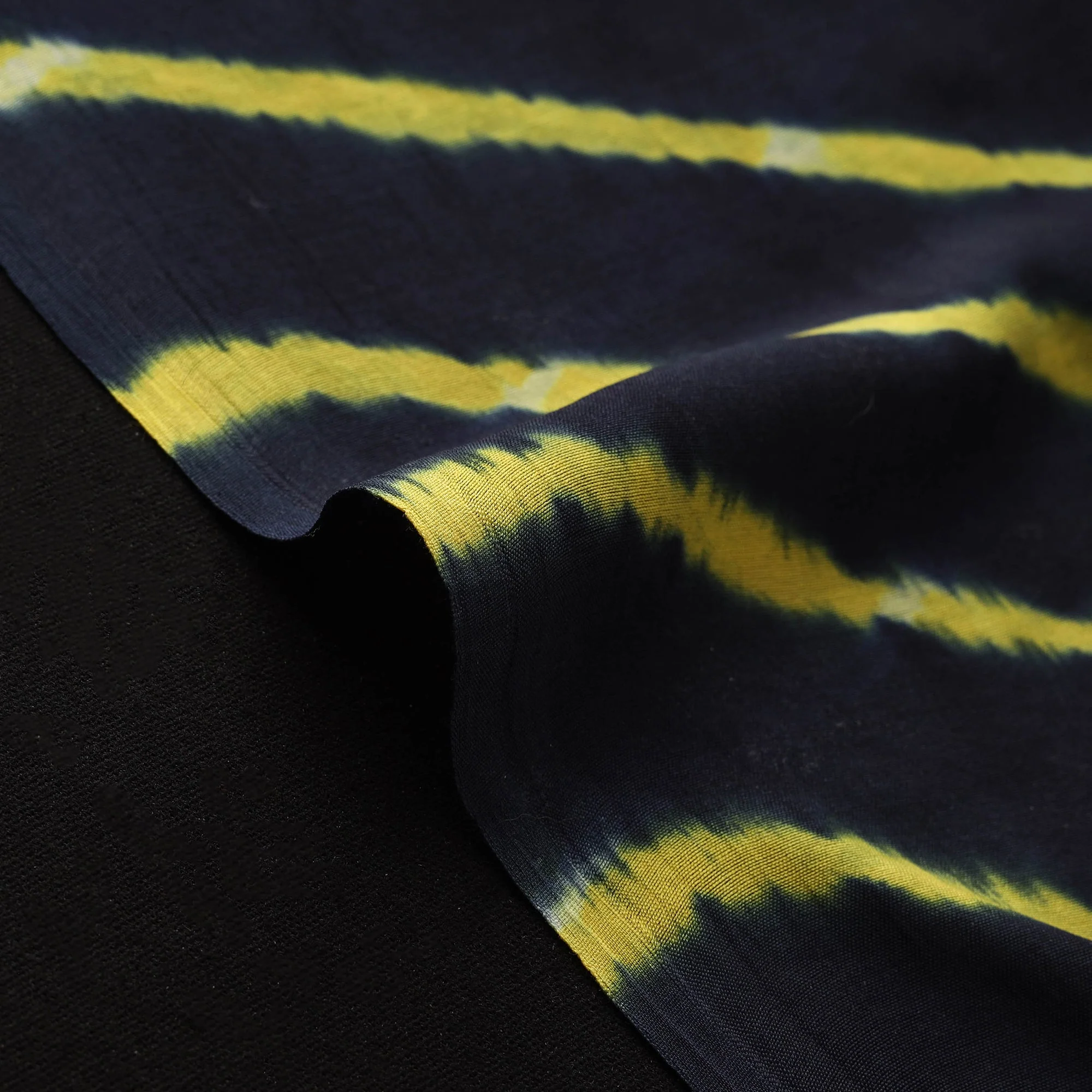 Blue - Leheriya Tie-Dye Chanderi Silk Fabric 12 - Image 4