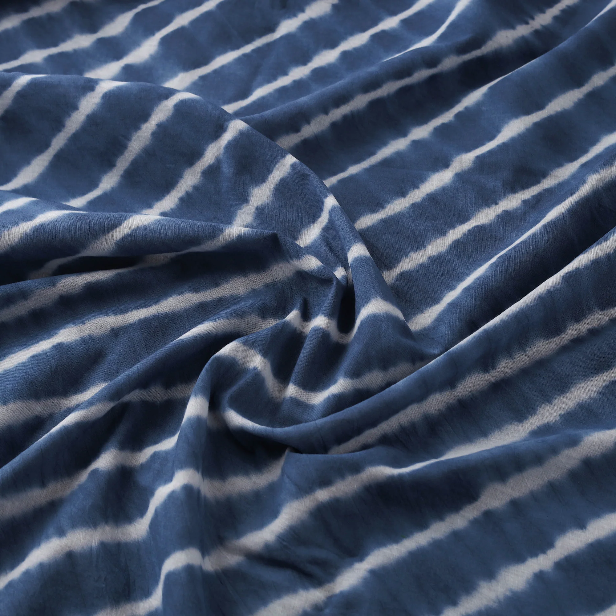 Blue - Leheriya Tie-Dye Cotton Fabric 14 - Image 3