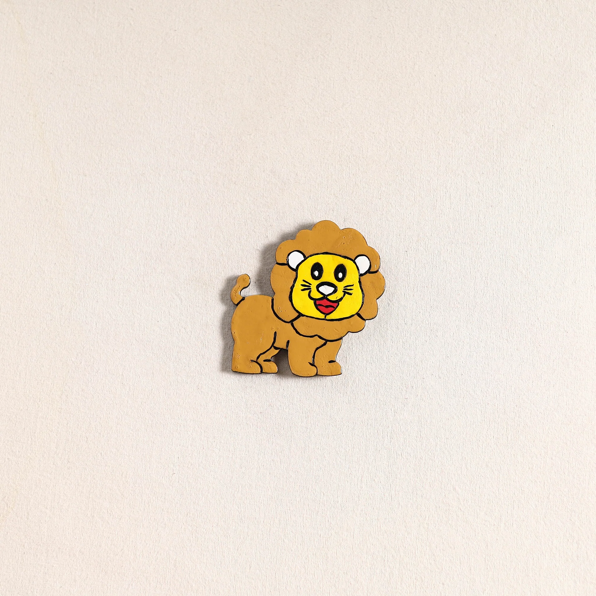 Lion Handpainted Fridge Magnet 51