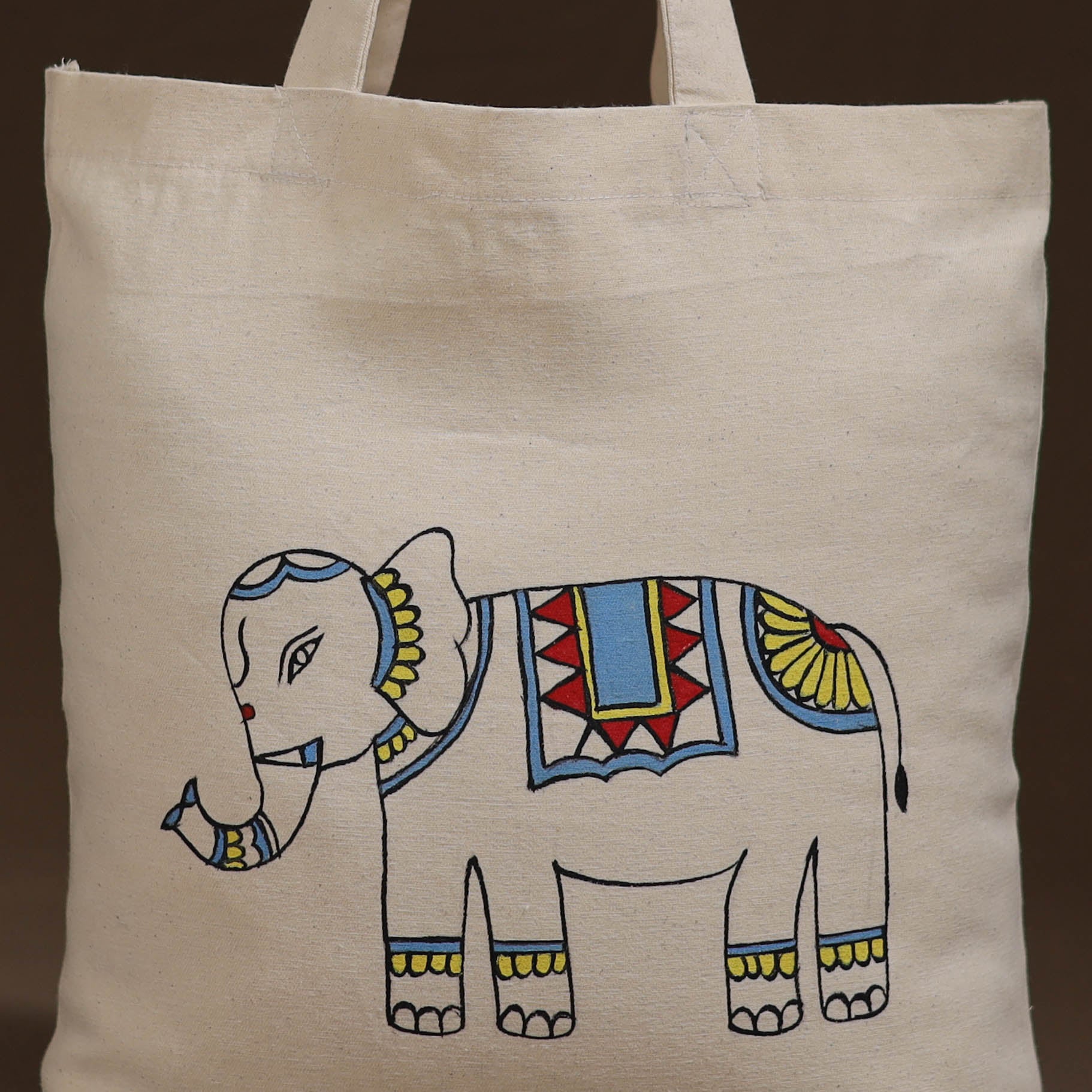 Madhubani Handpainted Shoulder Bag 08 - Image 3