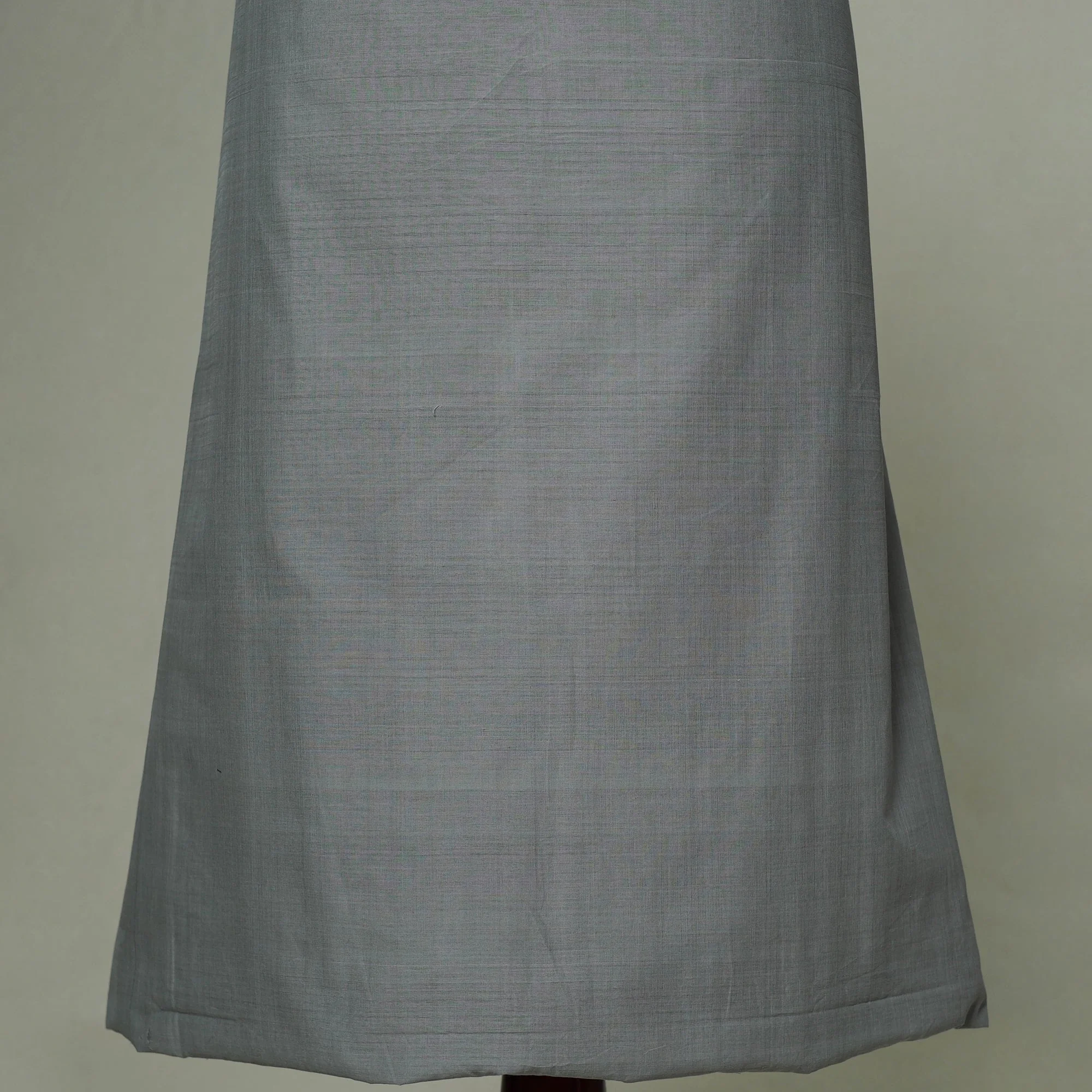 Grey - Mangalagiri Handloom Cotton Patchwork Unstitched Kurta Material (2.5M) 03 - Image 3