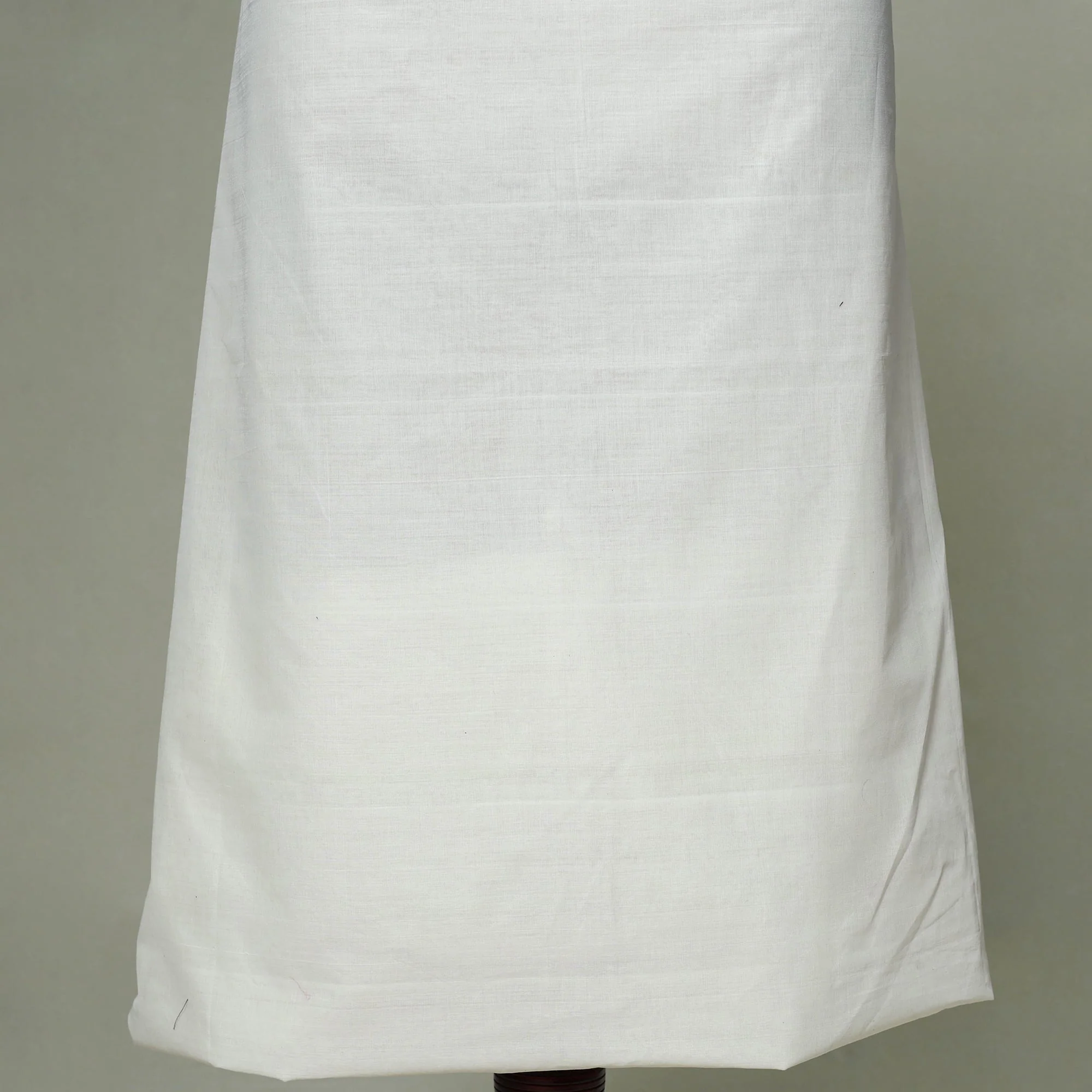White - Mangalagiri Handloom Cotton Patchwork Unstitched Kurta Material (2.5M) 04 - Image 3