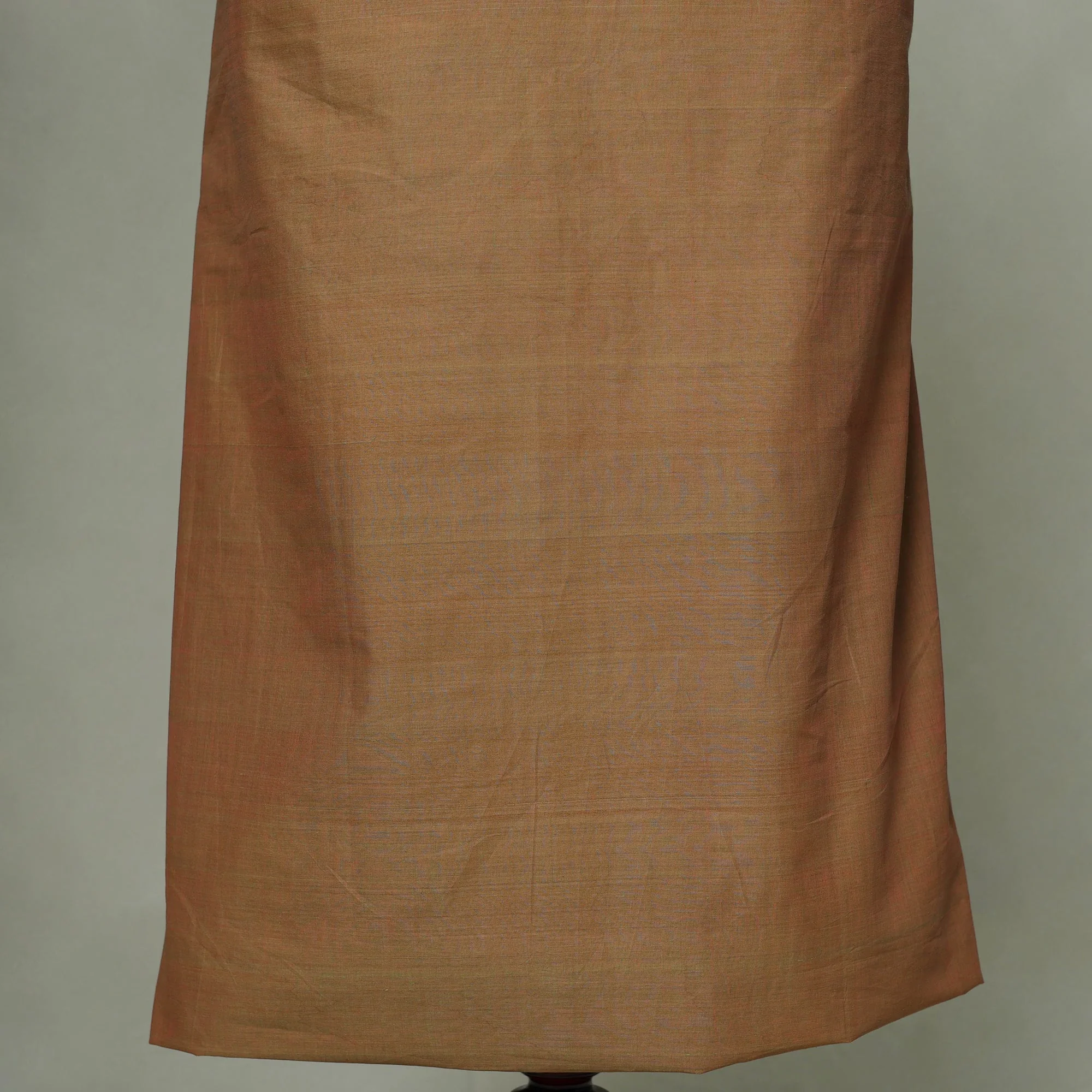 Brown - Mangalagiri Handloom Cotton Patchwork Unstitched Kurta Material (2.5M) 08 - Image 3