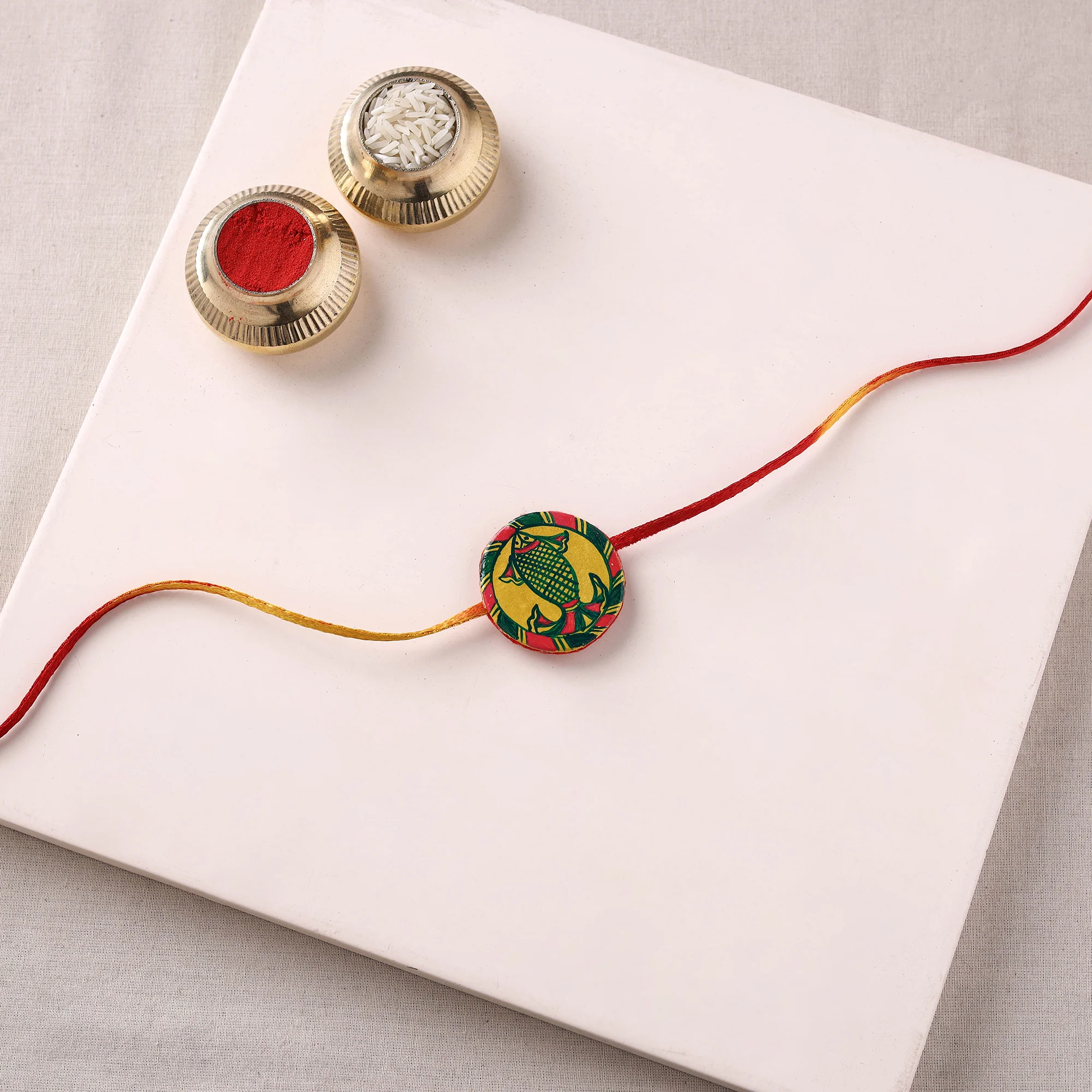 Manjusha Art Handpainted Resin Rakhi 13